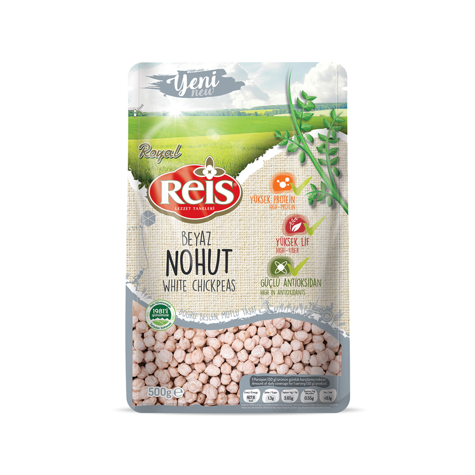 Reis Royal Beyaz Nohut 500 G