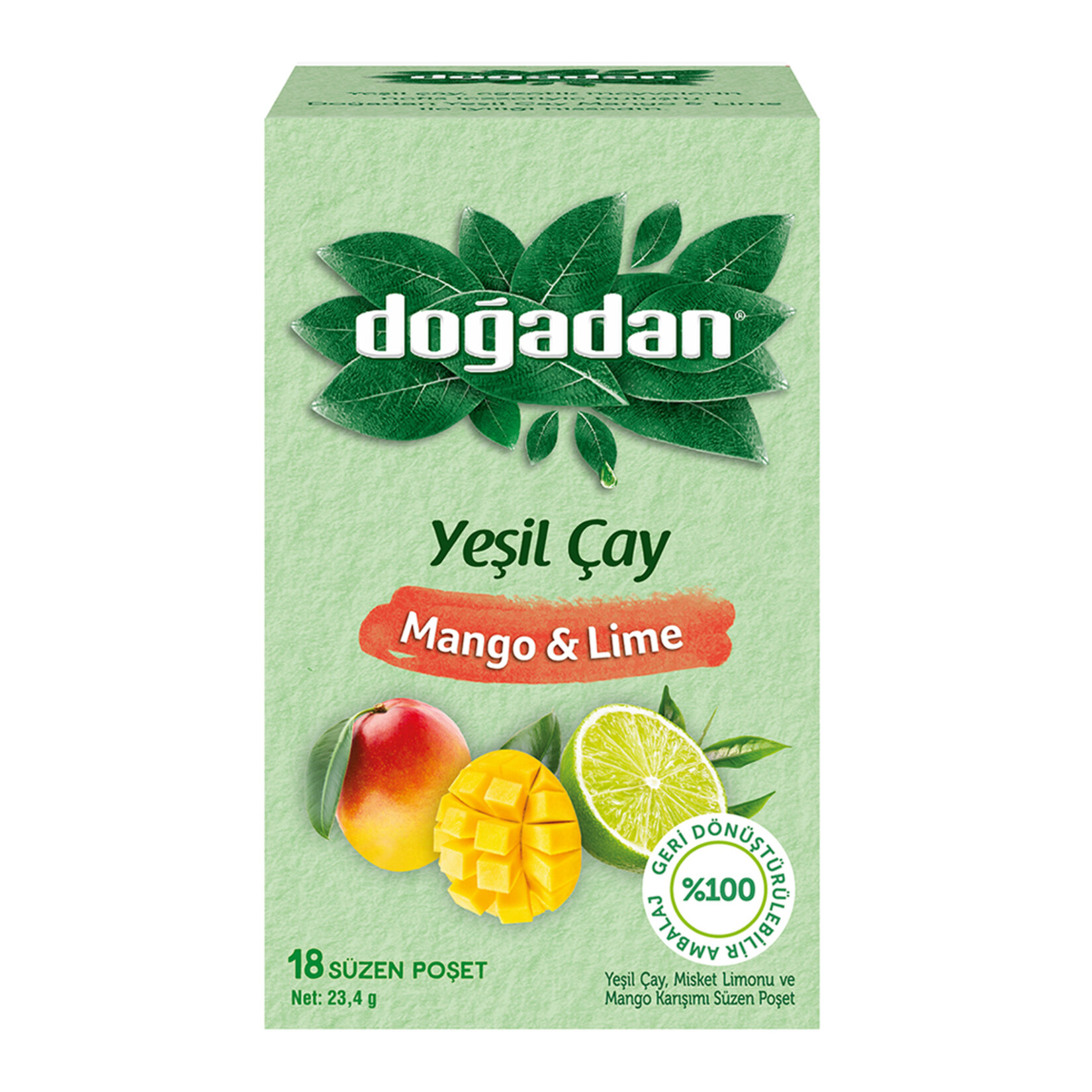 Doğadan Mango & Lime Yeşil Çay 23,4 G