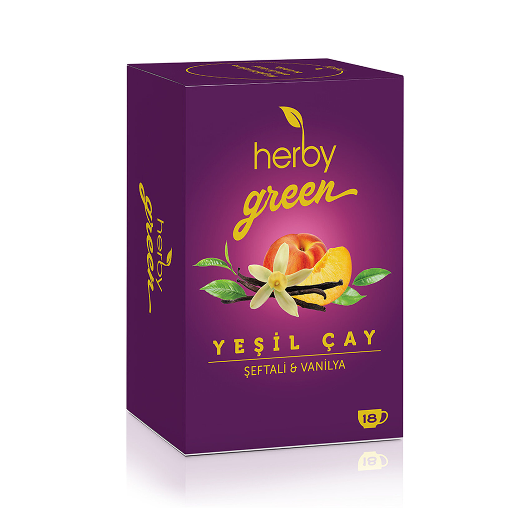 Herby Yeşil Çay Şeftali & Vanilya 18'li 27 G