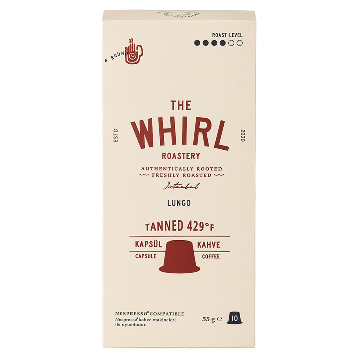 The Whirl Lungo Medium Kapsül Kahve 10'lu 55 G