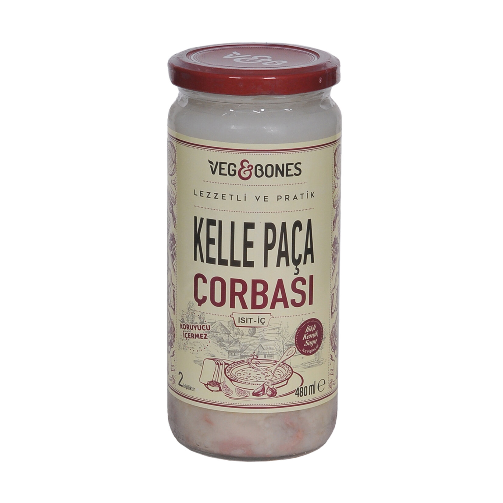 Veg & Bones Kelle Paça Çorbası 480 Ml