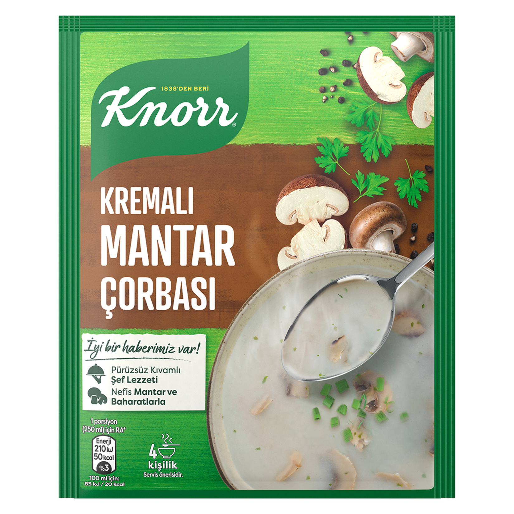 Knorr Hazır Çorba Kremalı Mantar 4 Kişilik 63 G