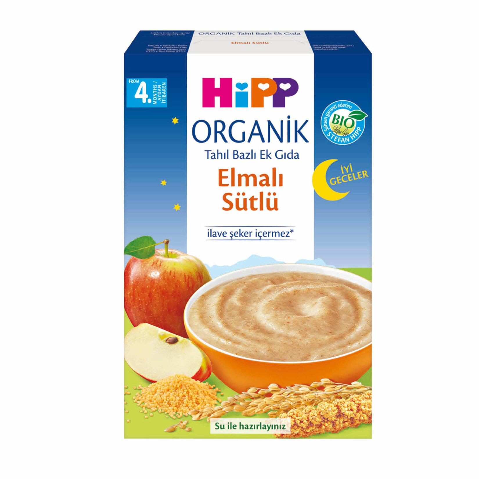 Hipp Organik İyi Geceler Elmalı Sütlü Tahıllı Ek Gıda 250 G