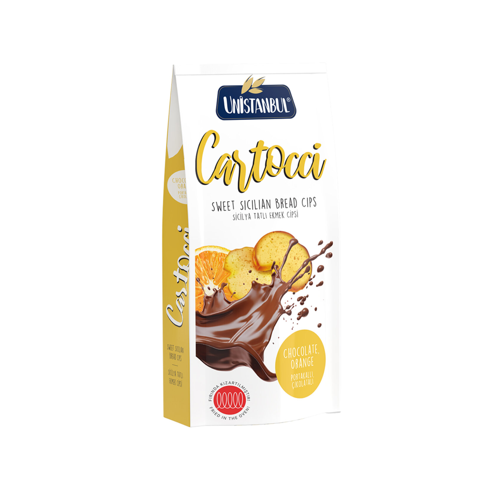 Unistanbul Cartocci Çikolatalı Portakallı Ekmek Cipsi 110 G