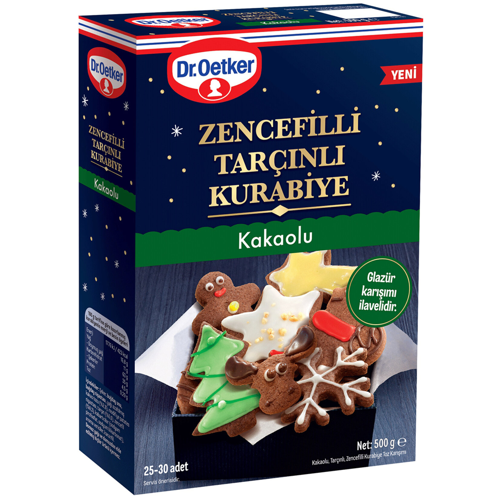 Dr.Oetker Zencefilli Tarçınlı Kurabiye Kakaolu 500 G