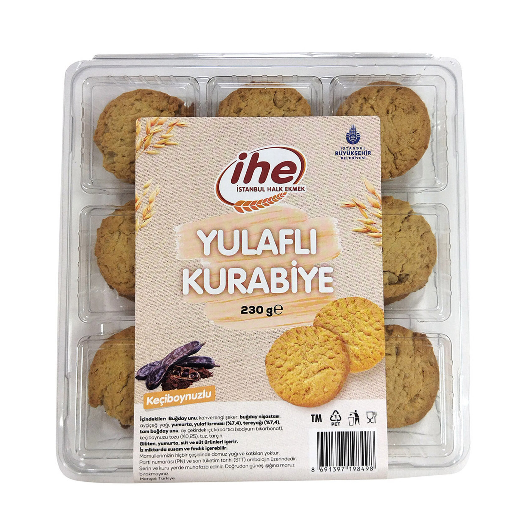 İhe Yulaflı Keçiboynuzlu Kurabiye 230 G
