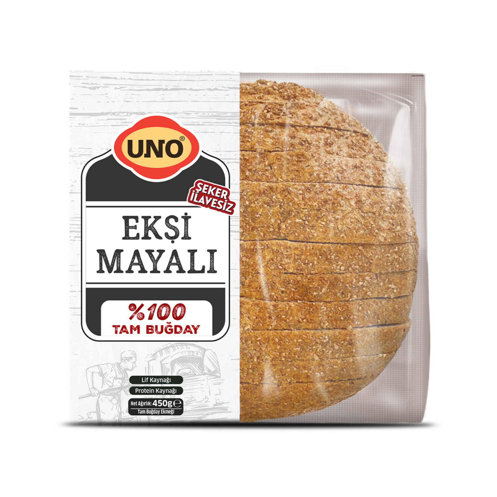 Uno Ekşi Mayalı Tam Buğday Ekmek 450 G