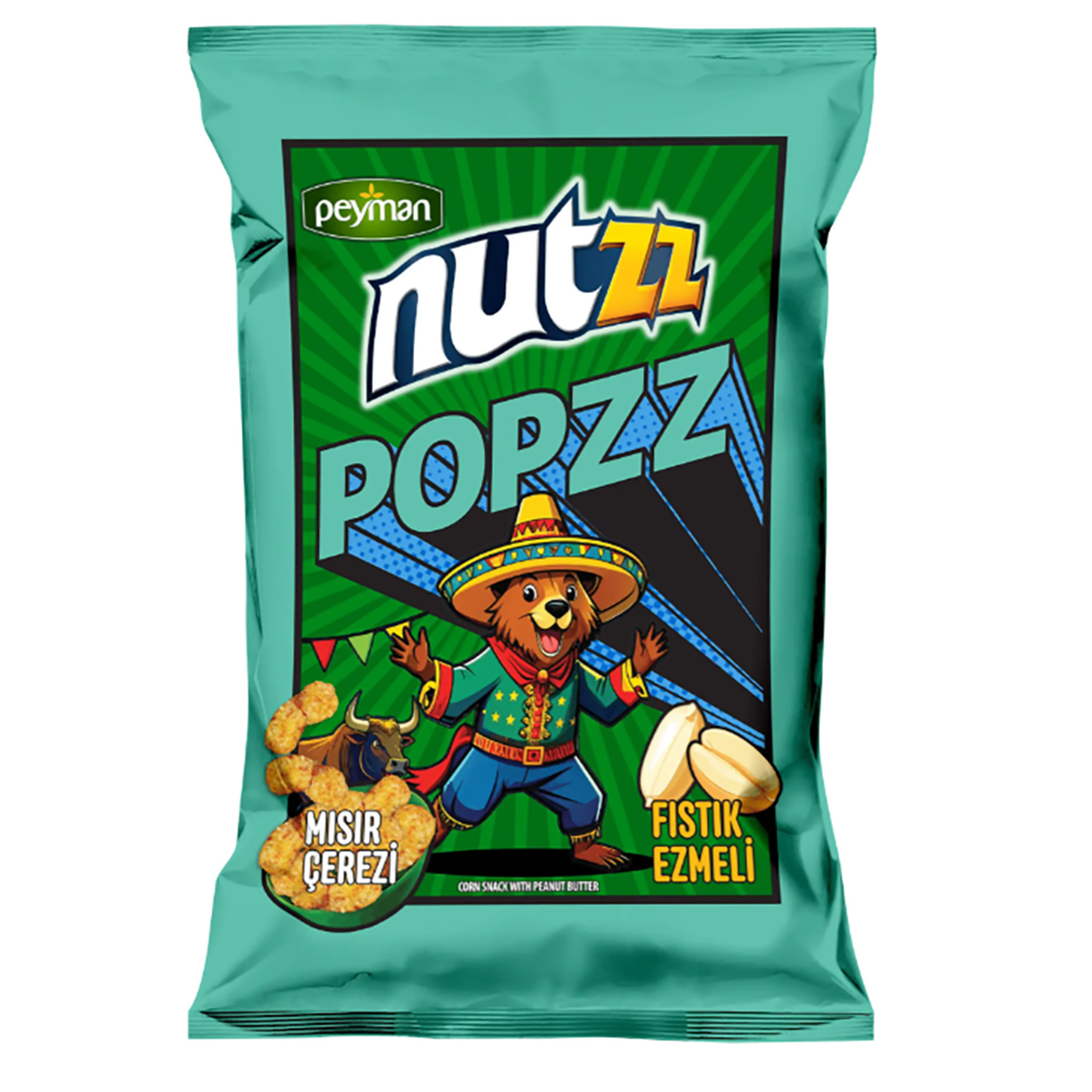 Peyman Nutzz Popzz Fıstık Ezmeli Mısır Çerezi 90 G