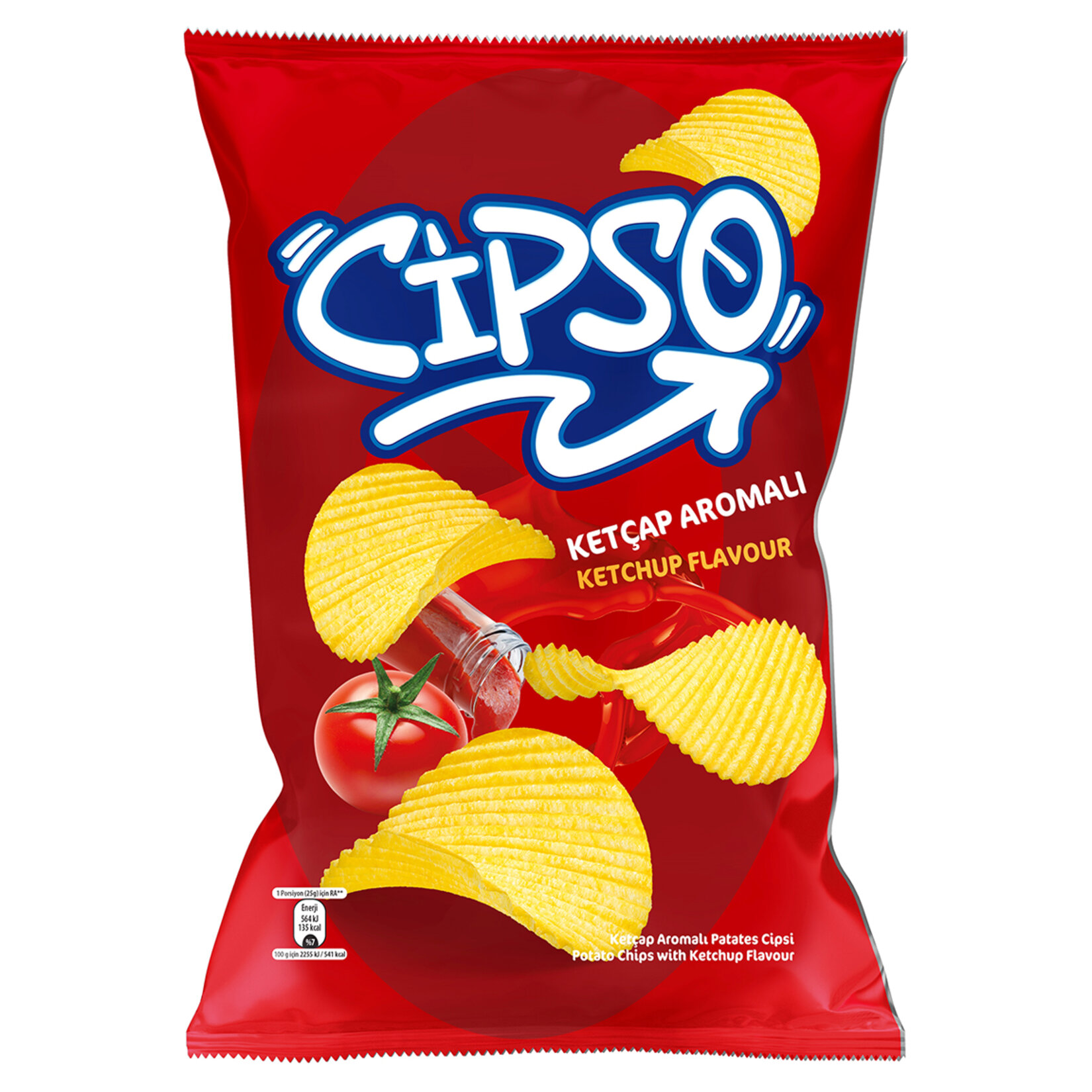 Cipso Tırtıklı Ketçap Aromalı Patates Cipsi 125 G