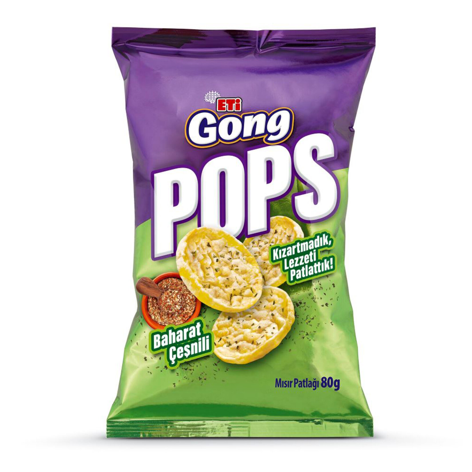 Eti Gong Pops Baharatlı Mısır Patlağı 80 G