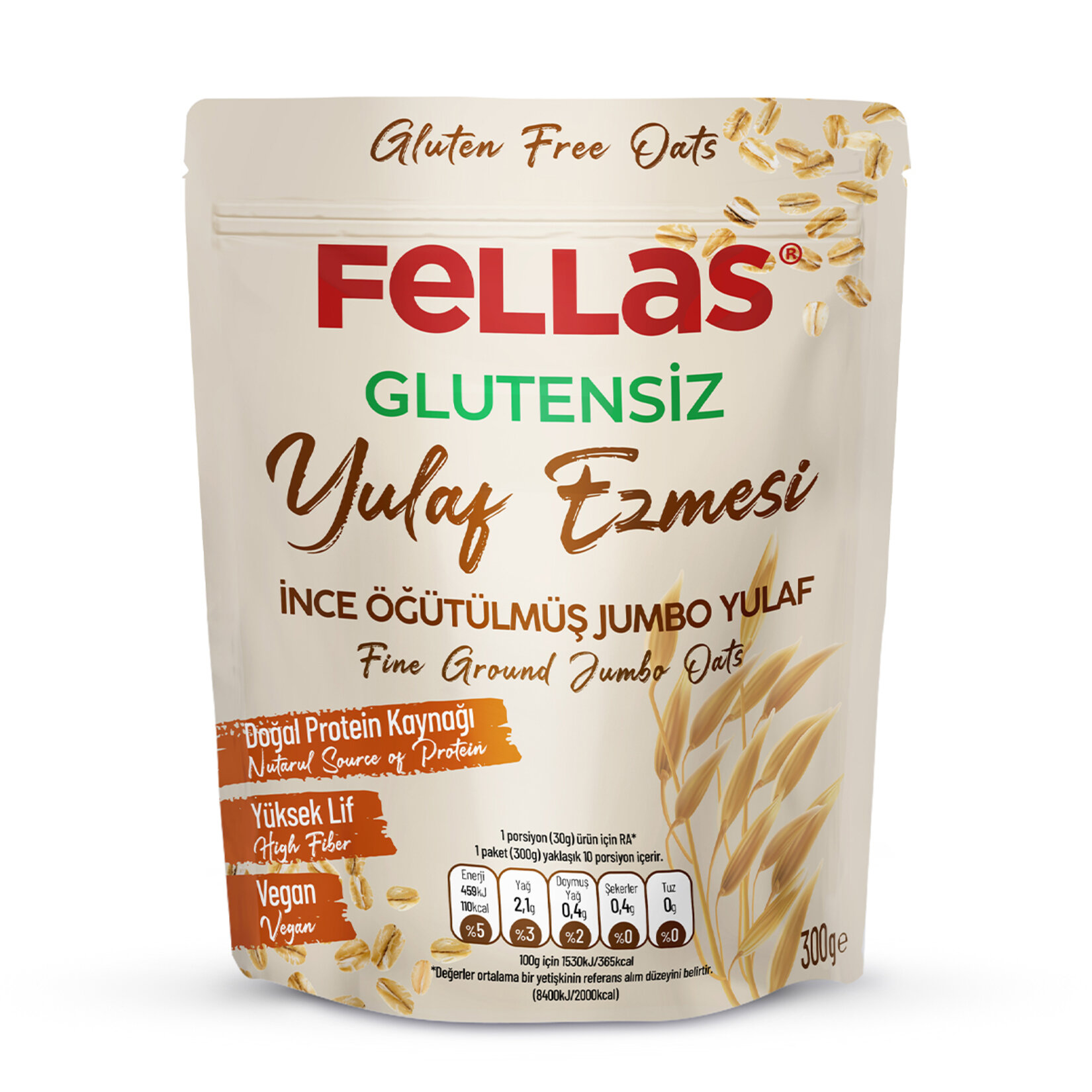 Fellas Glutensiz Yulaf Ezmesi 300 G