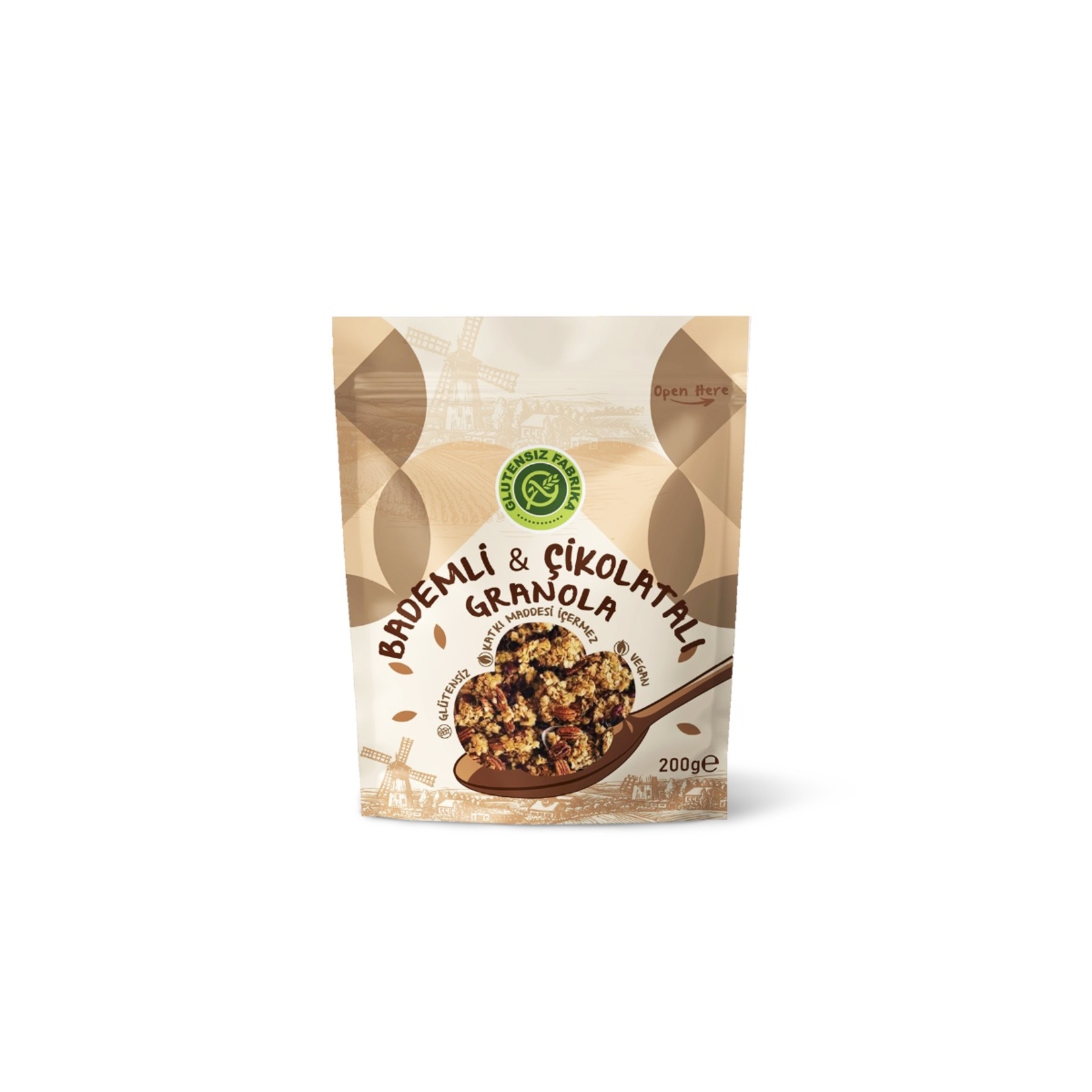 Glutensiz Fabrika Bademli & Çikolatalı Karabuğday Granola 200 G