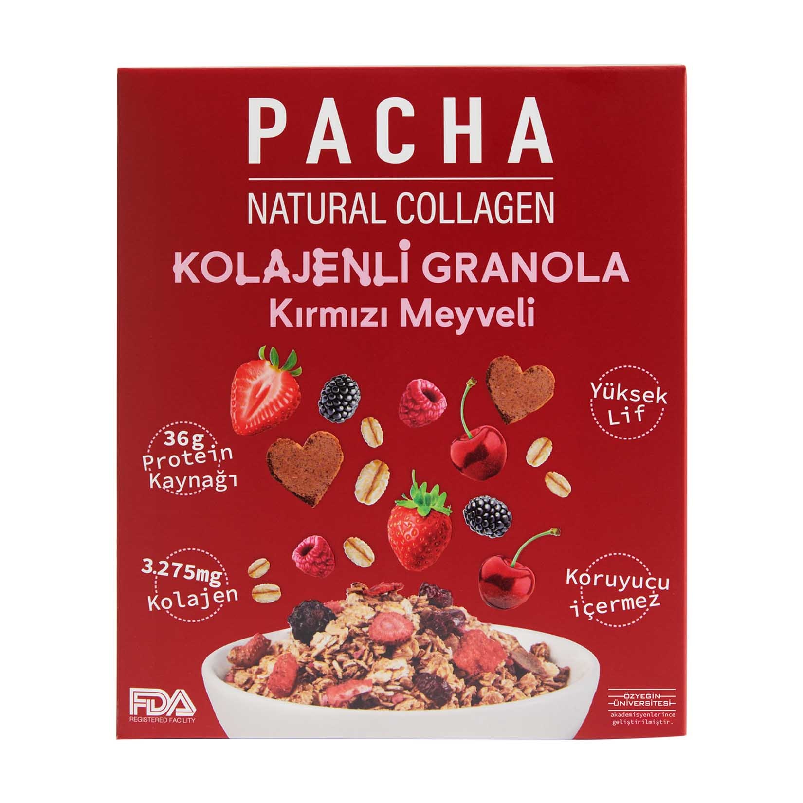 Pacha Kırmızı Meyveli Kolajenli Granola 300 G