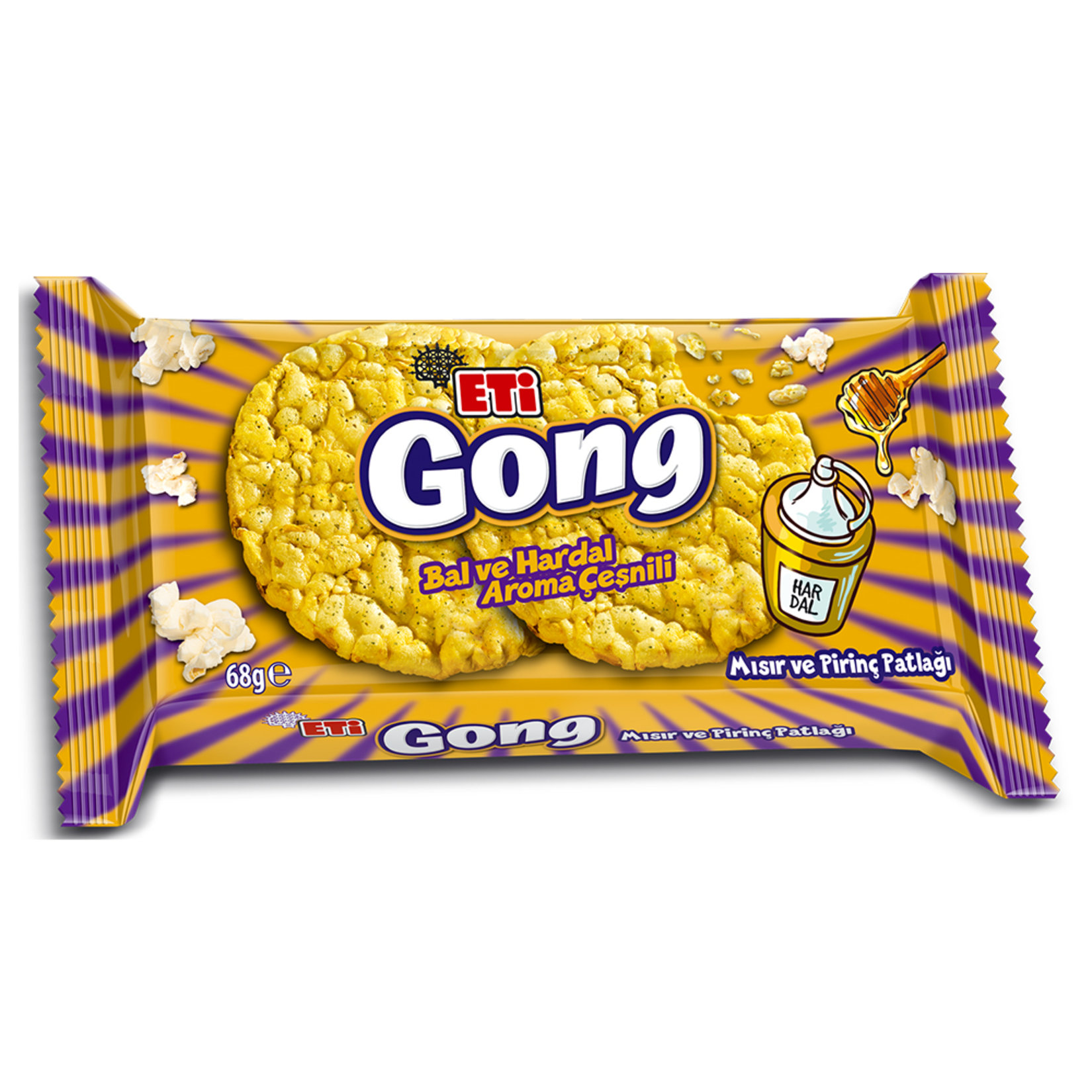 Eti Gong Ballı Hardallı Mısır ve Pirinç Patlağı 68 G