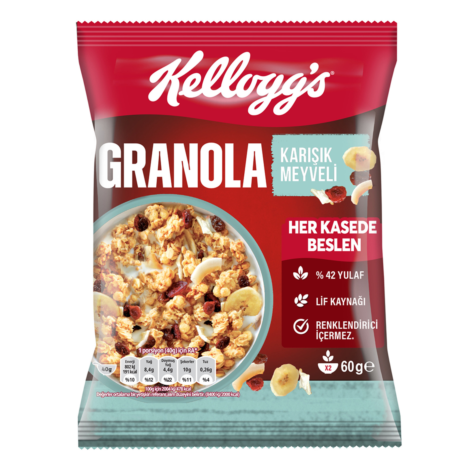 Kellogg's Granola Karışık Meyveli 60 G