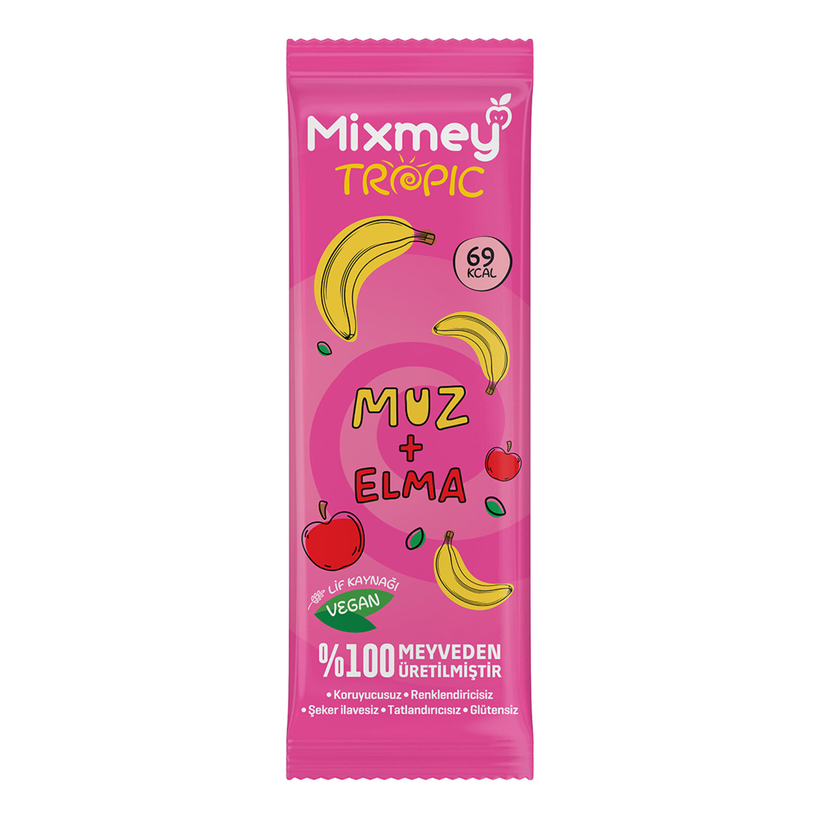 Mixmey Elmalı ve Muzlu Tropic Meyve Bar 20 G