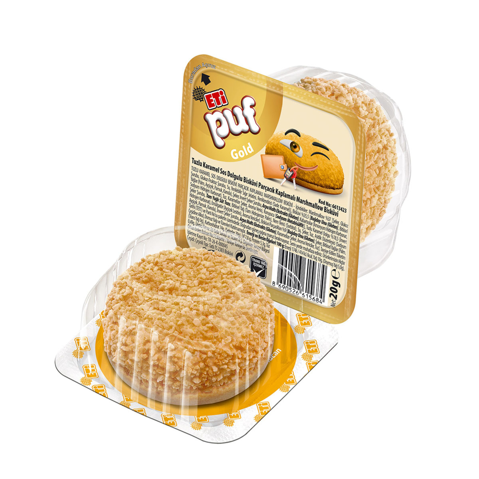 Eti Puf Gold Tuzlu Karamel Dolgulu 20 G