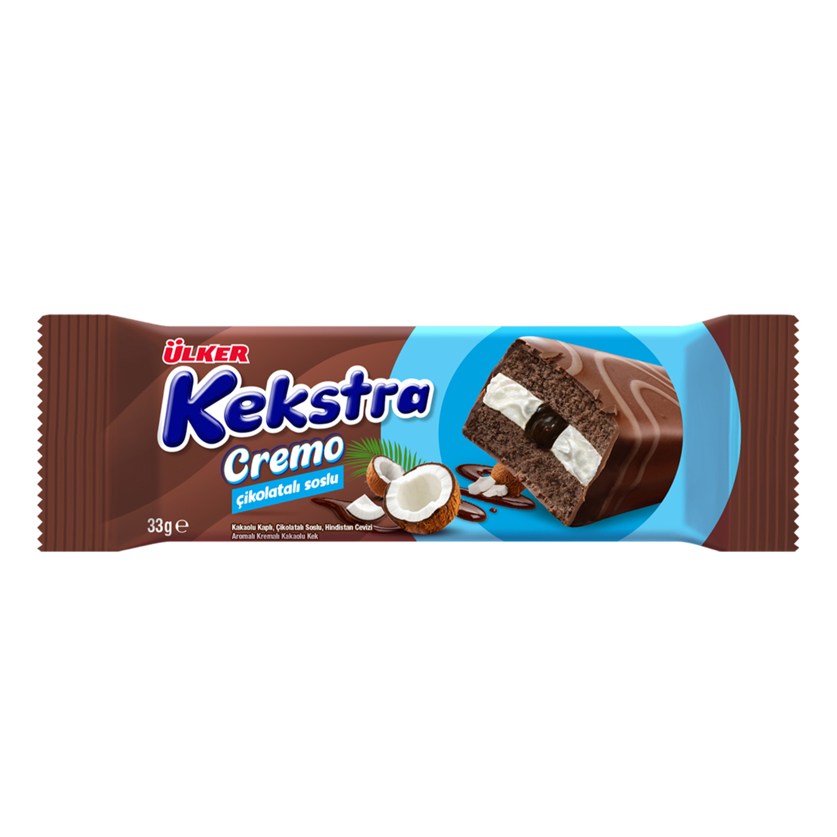 Ülker Kekstra Cremo Hindistan Cevizli Çikolata Soslu Kek 33 G