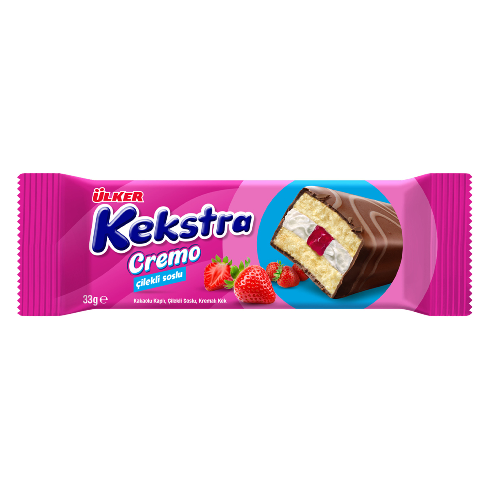 Ülker Kekstra Cremo Çilekli Kek 33 G