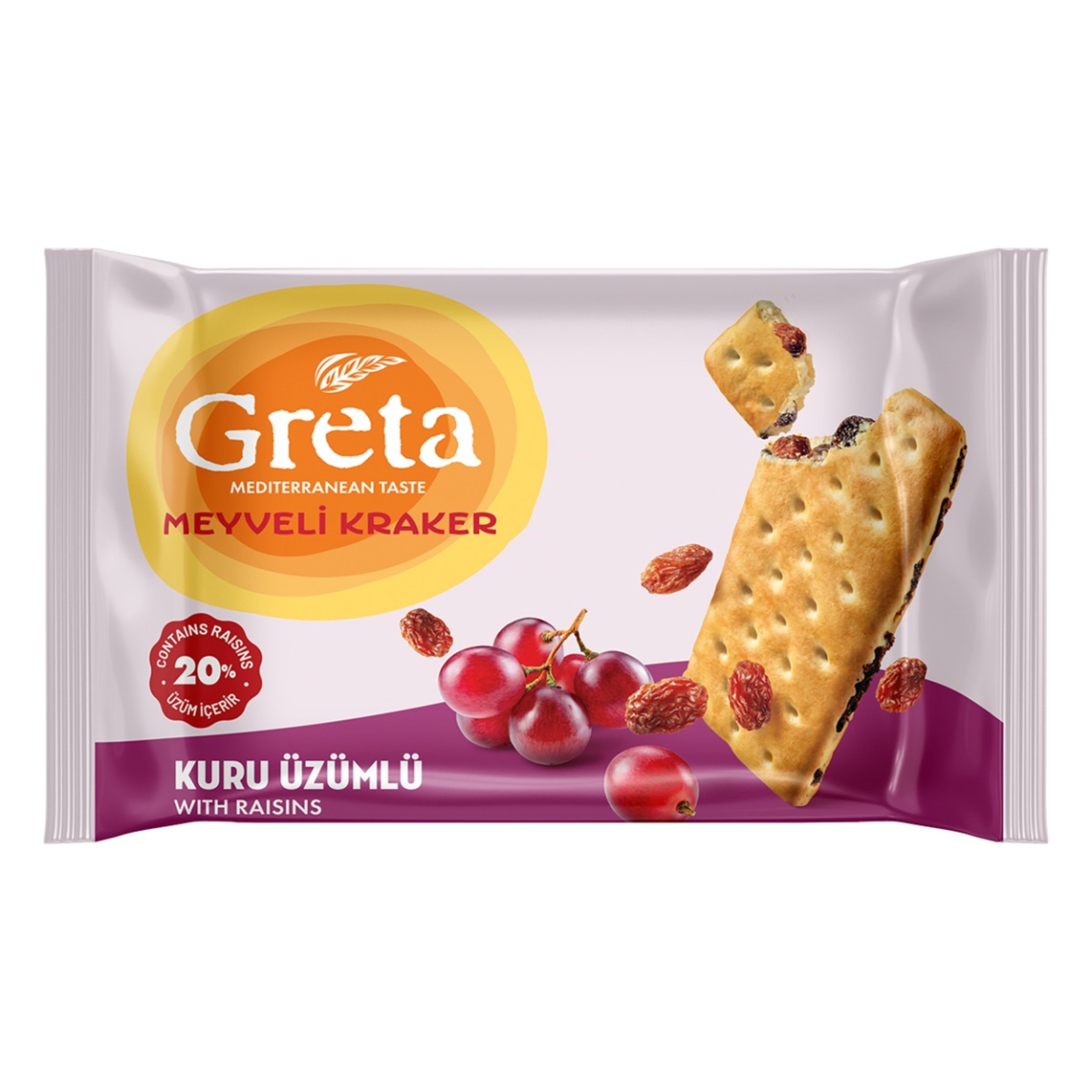 Greta Kuru Üzümlü Meyveli Kraker 4'lü 37.5 G