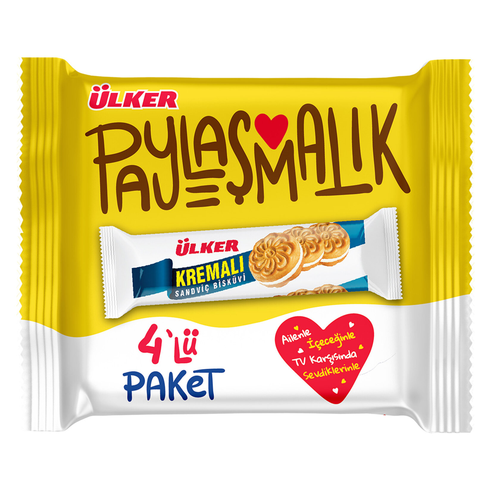 Ülker Kremalı Sandviç Bisküvi 4'lü 244 G