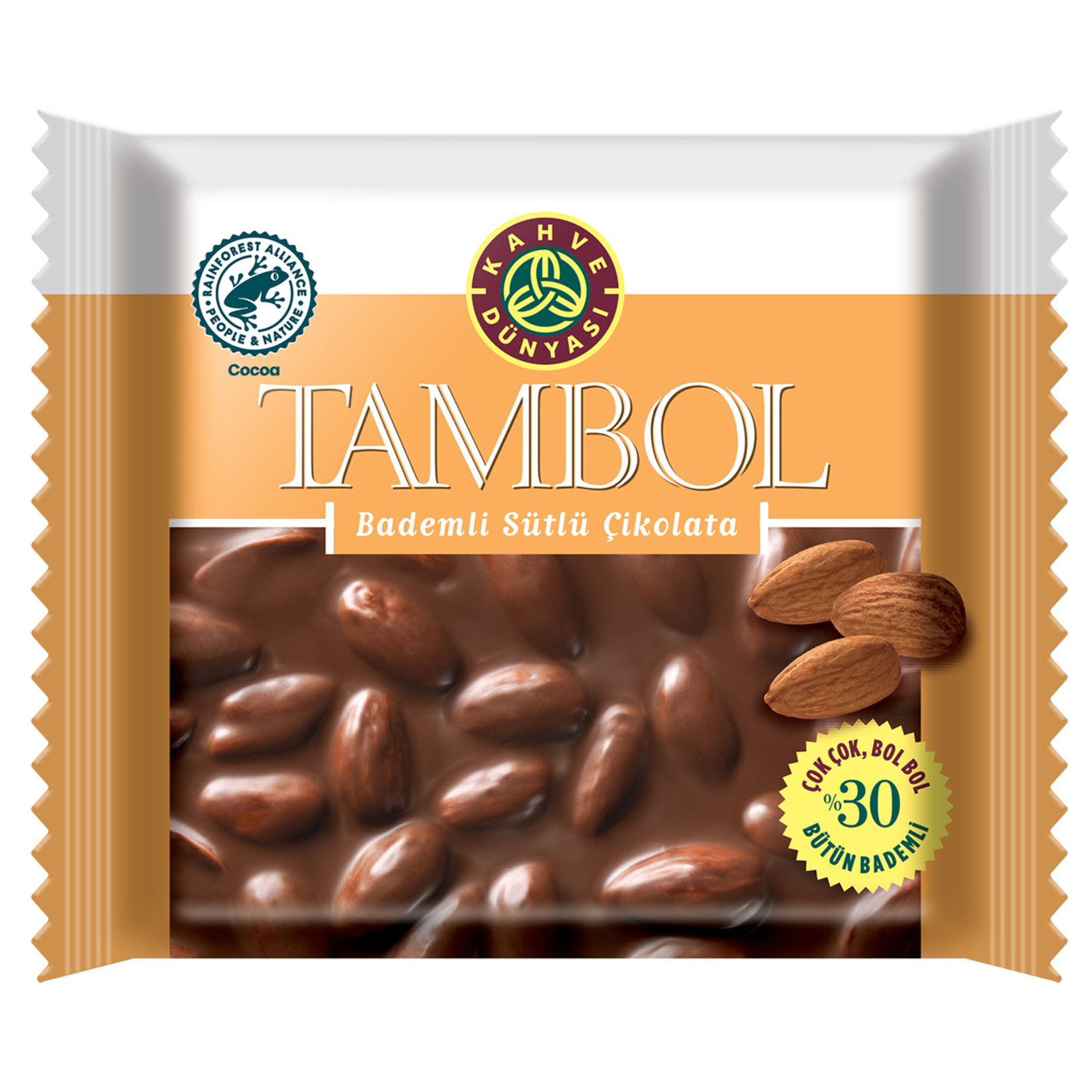 Kahve Dünyası Tambol Bademli Sütlü Çikolata 77 G