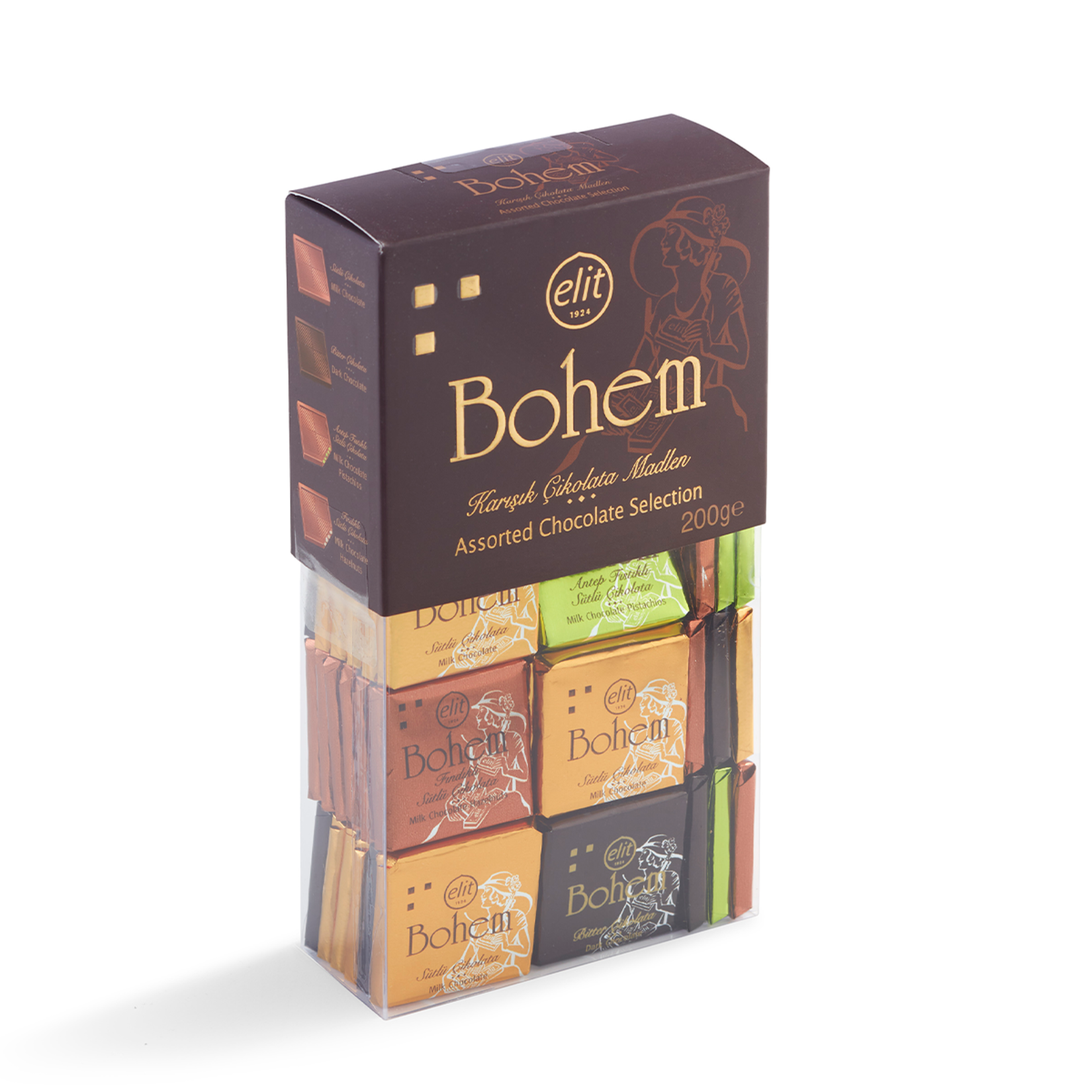 Elit Bohem Kapaklı Asetat Kutu 200 G