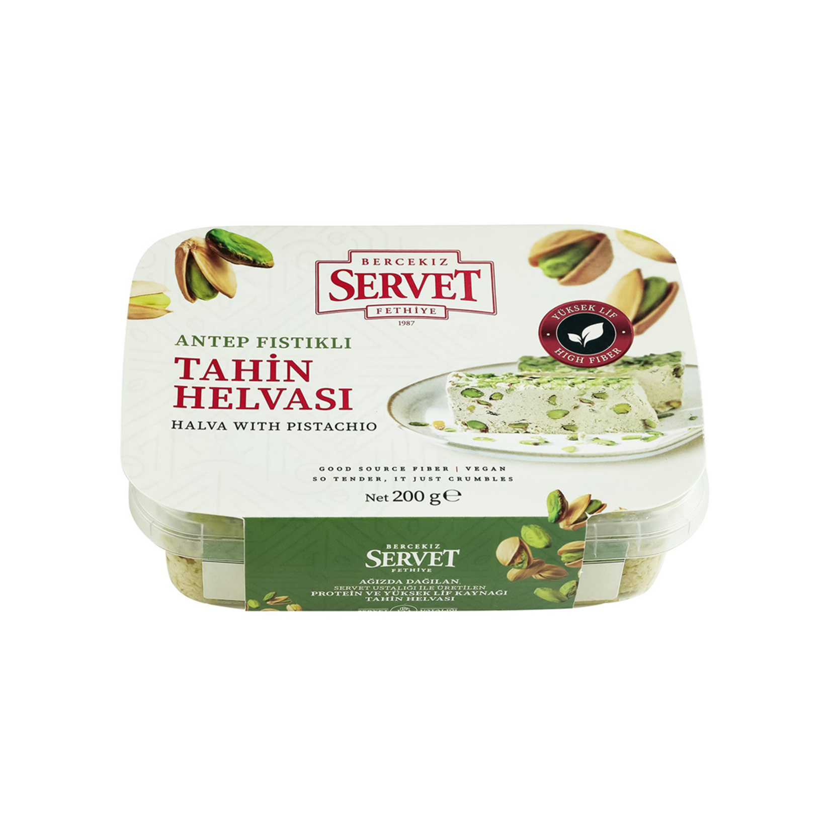 Servet Şekerleme Antep Fıstıklı Tahin Helvası 200 G