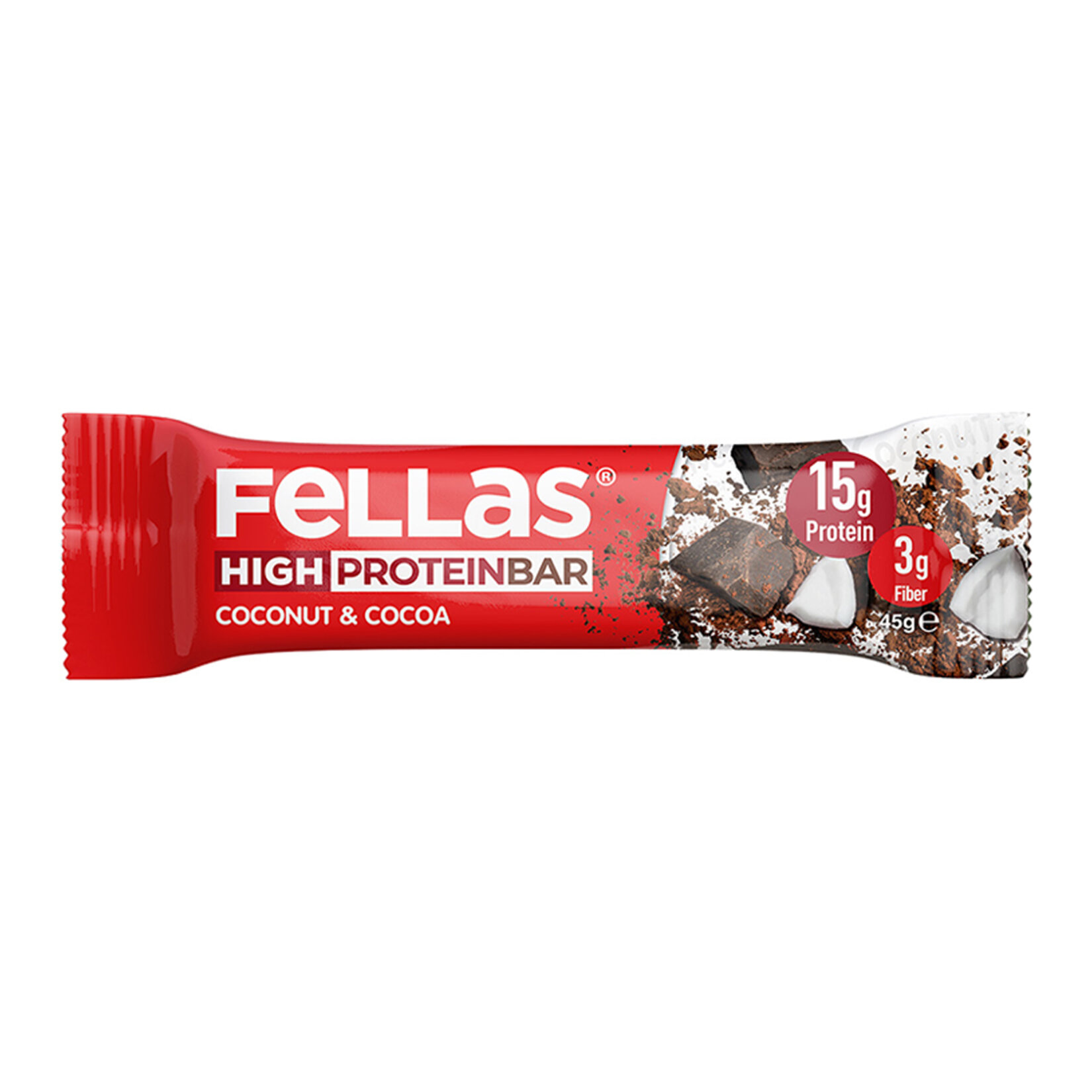Fellas Kakao & Hindistan Cevizli Yüksek Protein Bar 45 G