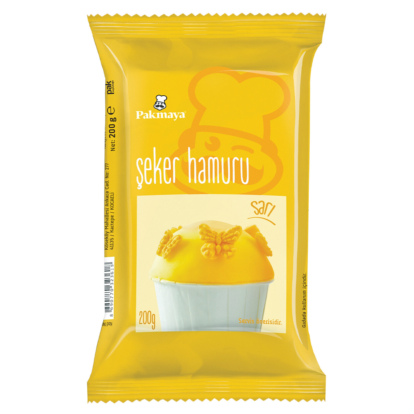 Pakmaya Şeker Hamuru Sarı 200 G
