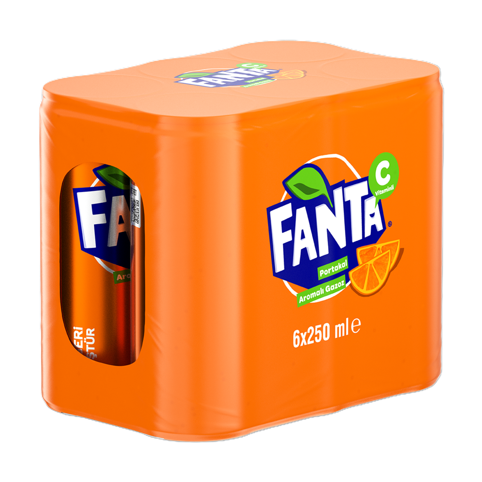 Fanta Portakal Aromalı Kutu 6 x 250 Ml