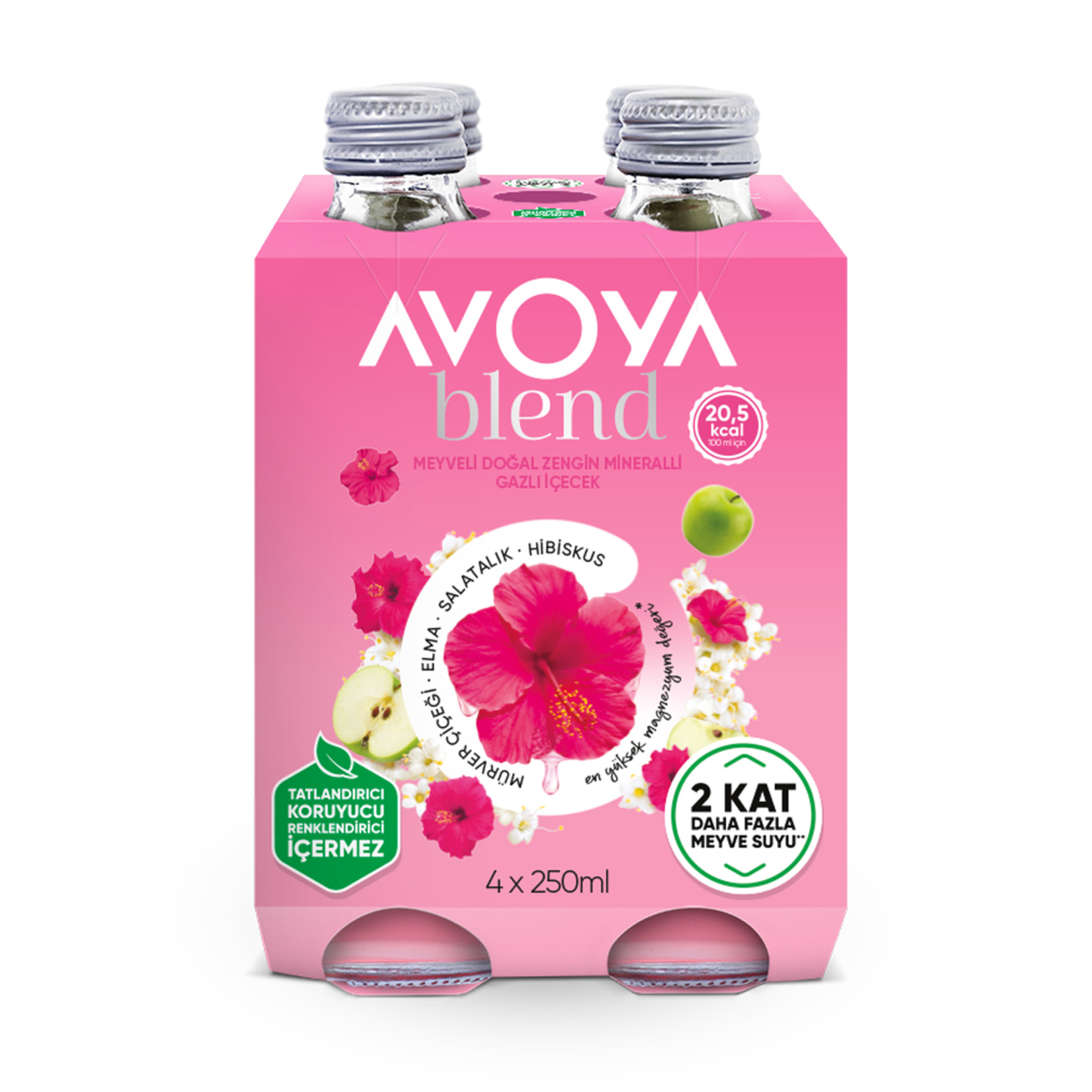 Avoya Blend Hibiskus & Elma Maden Suyu 4 x 250 Ml