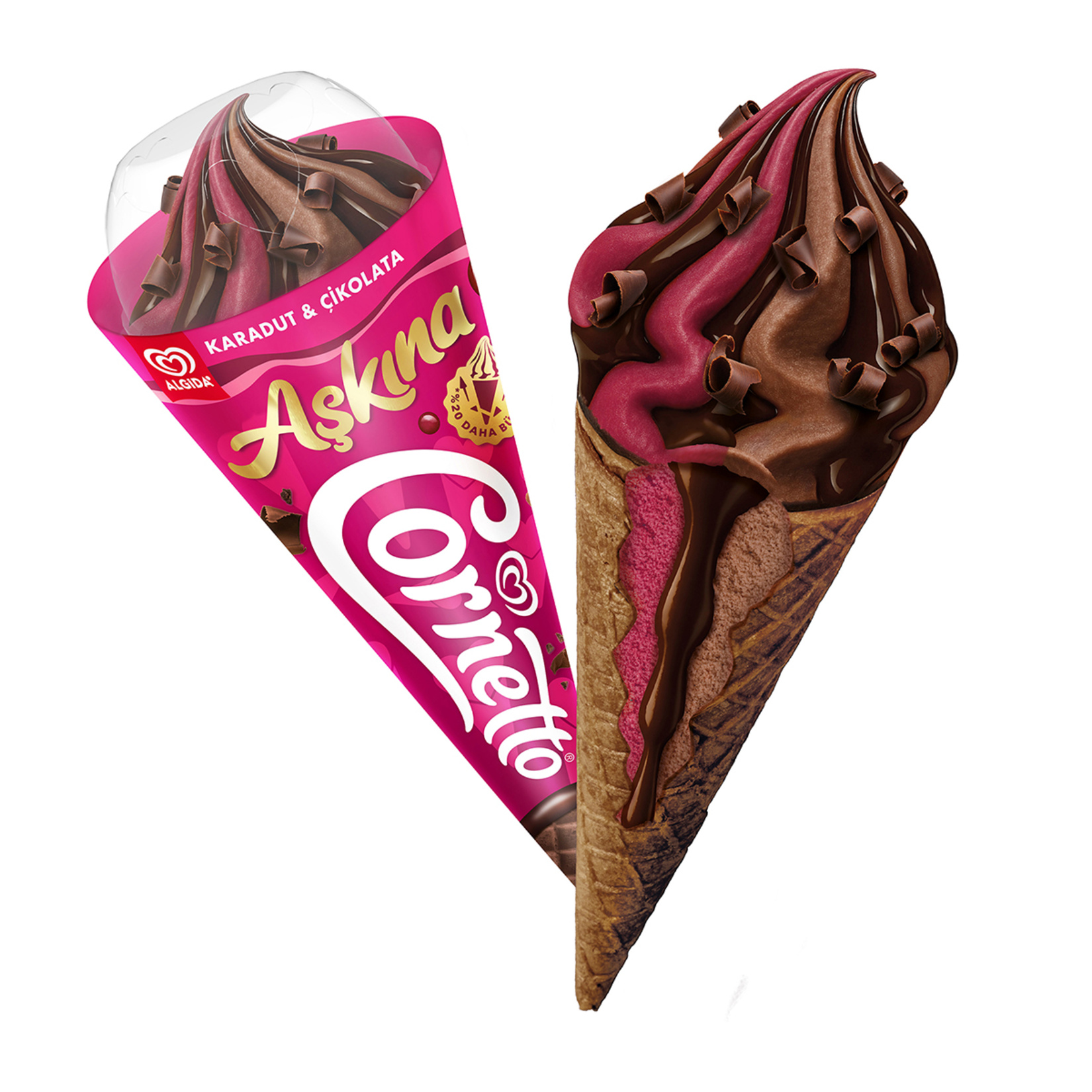 Cornetto Aşkına Karadut Çikolata 150 Ml