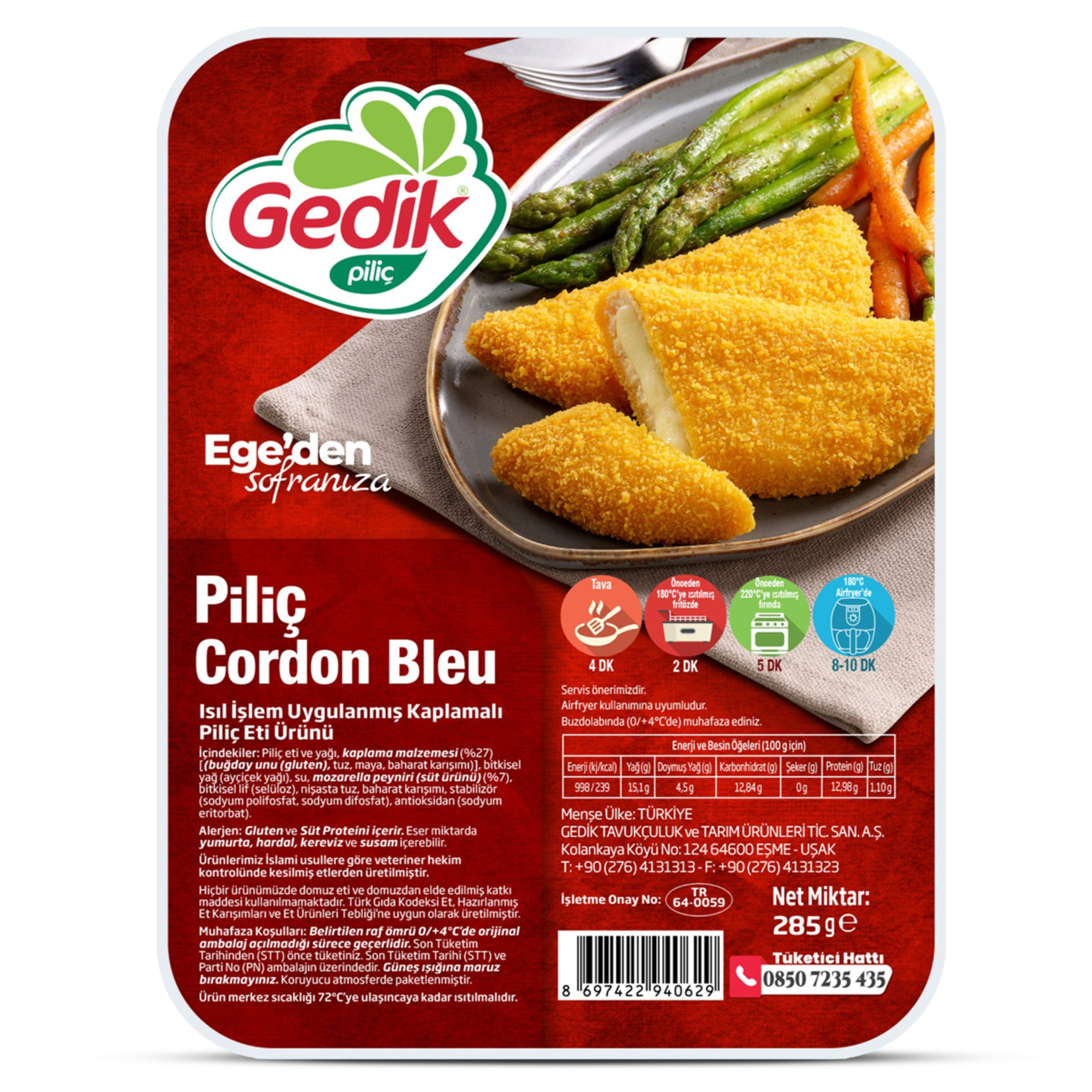 Gedik Piliç Cordon Bleu 285G