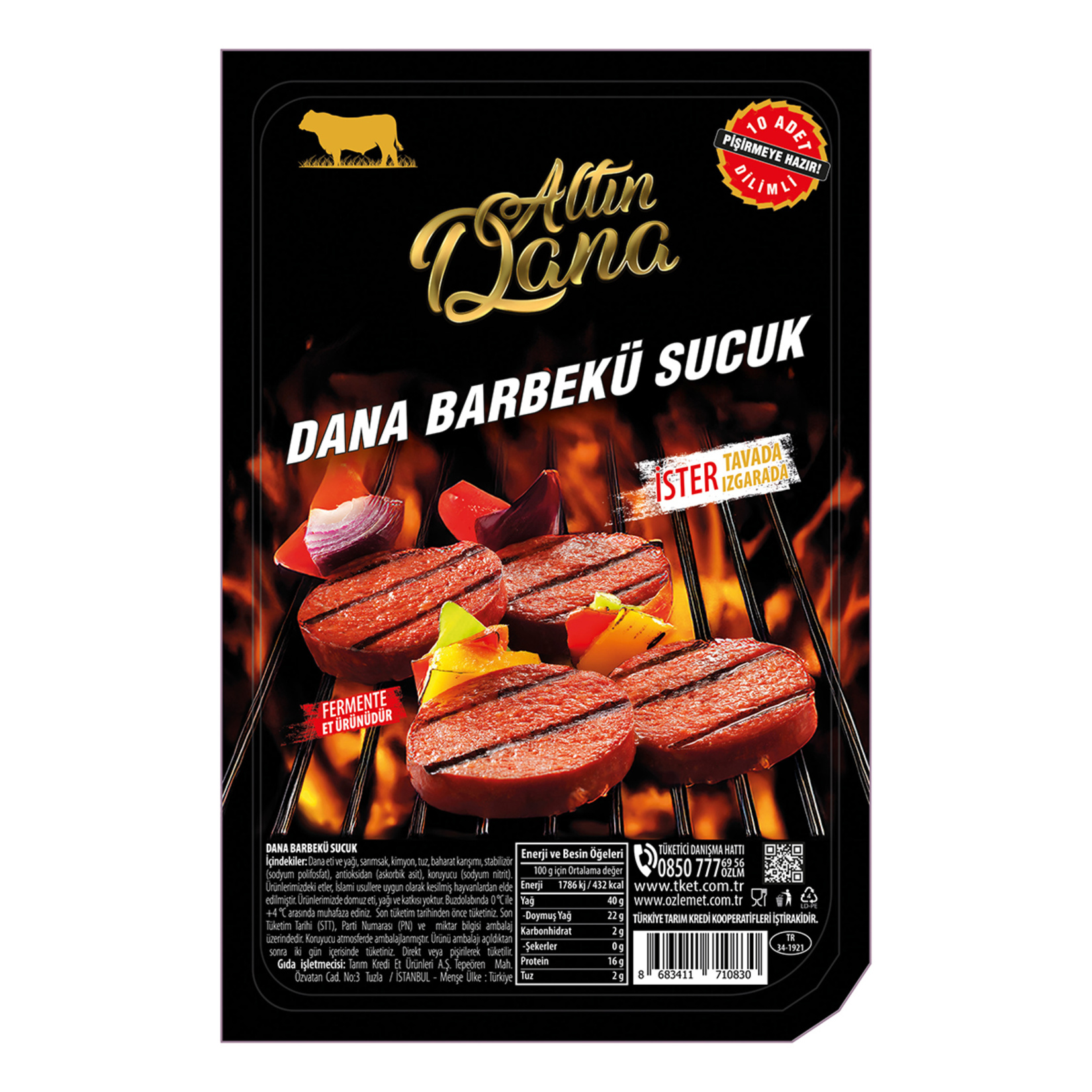 Altındana Dana Barbekü Sucuk 300 G
