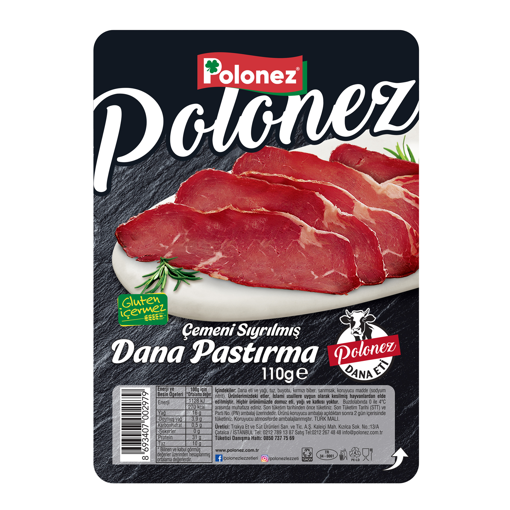 Polonez Çemeni Sıyrılmış Pastırma 110 G