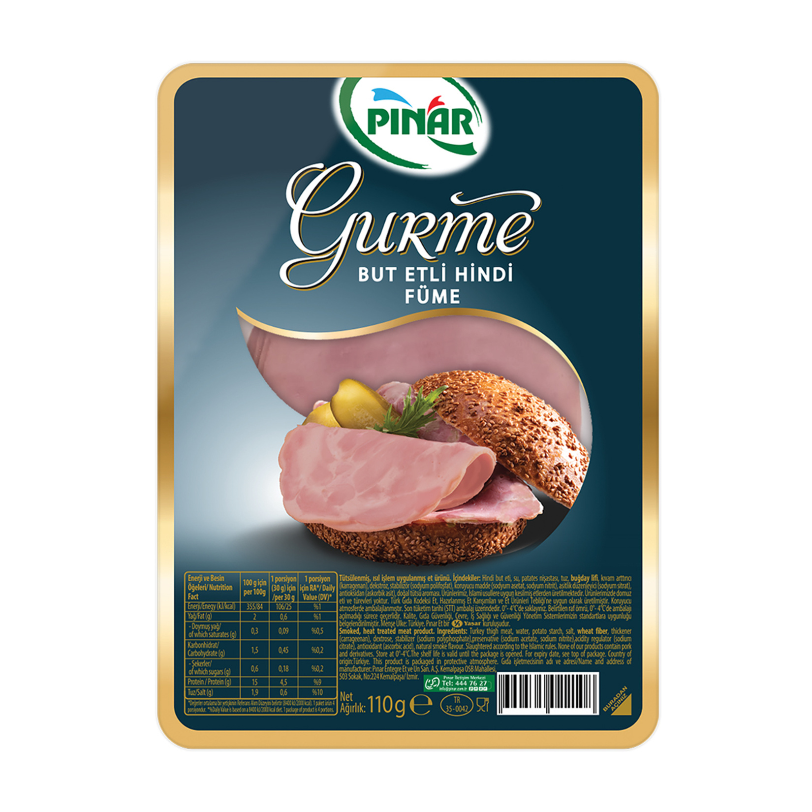 Pınar Füme Hindi But Etli Gurme 110 G