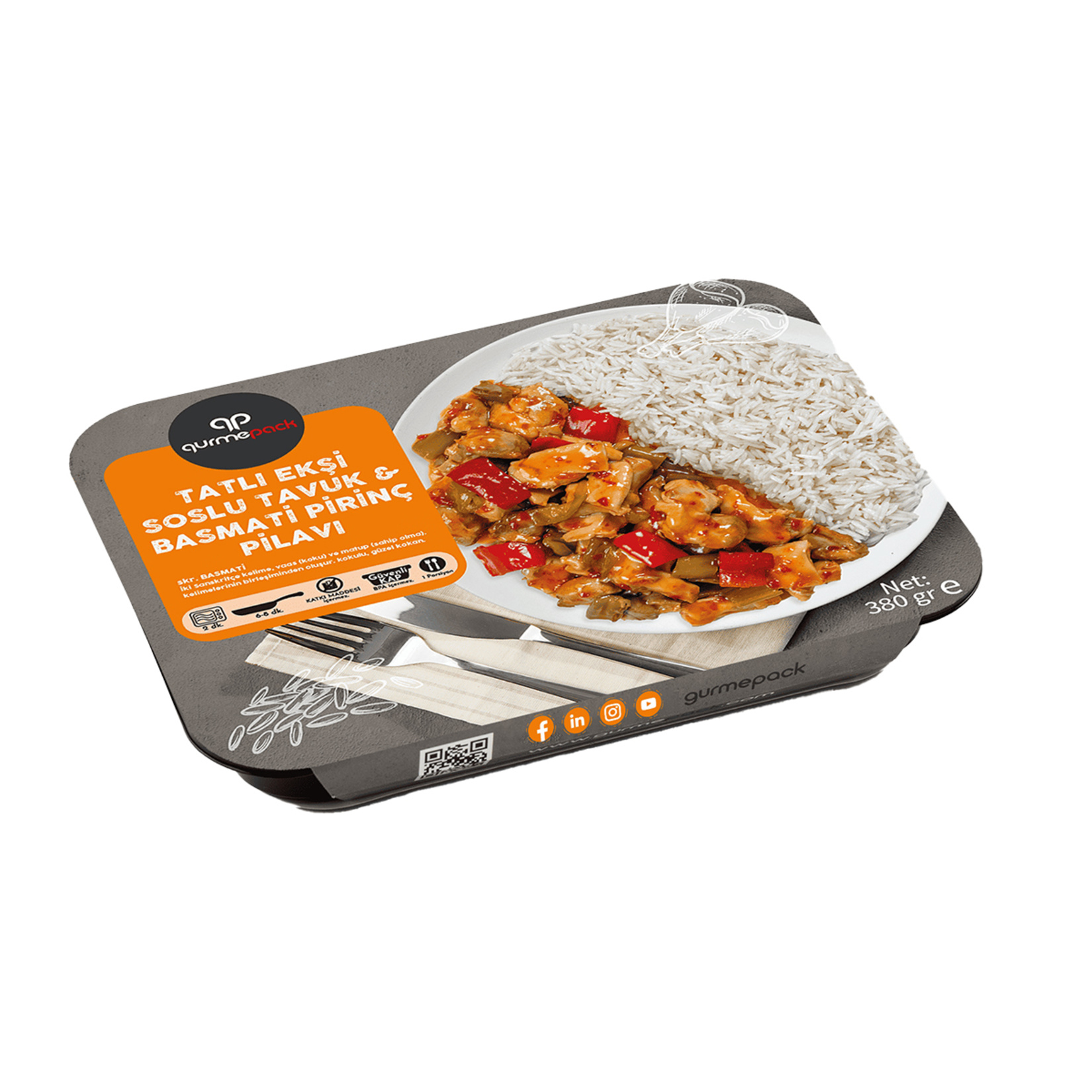Gurmepack Tatlı Ekşi Soslu Tavuk & Basmati Pirinç Pilavı 380 G
