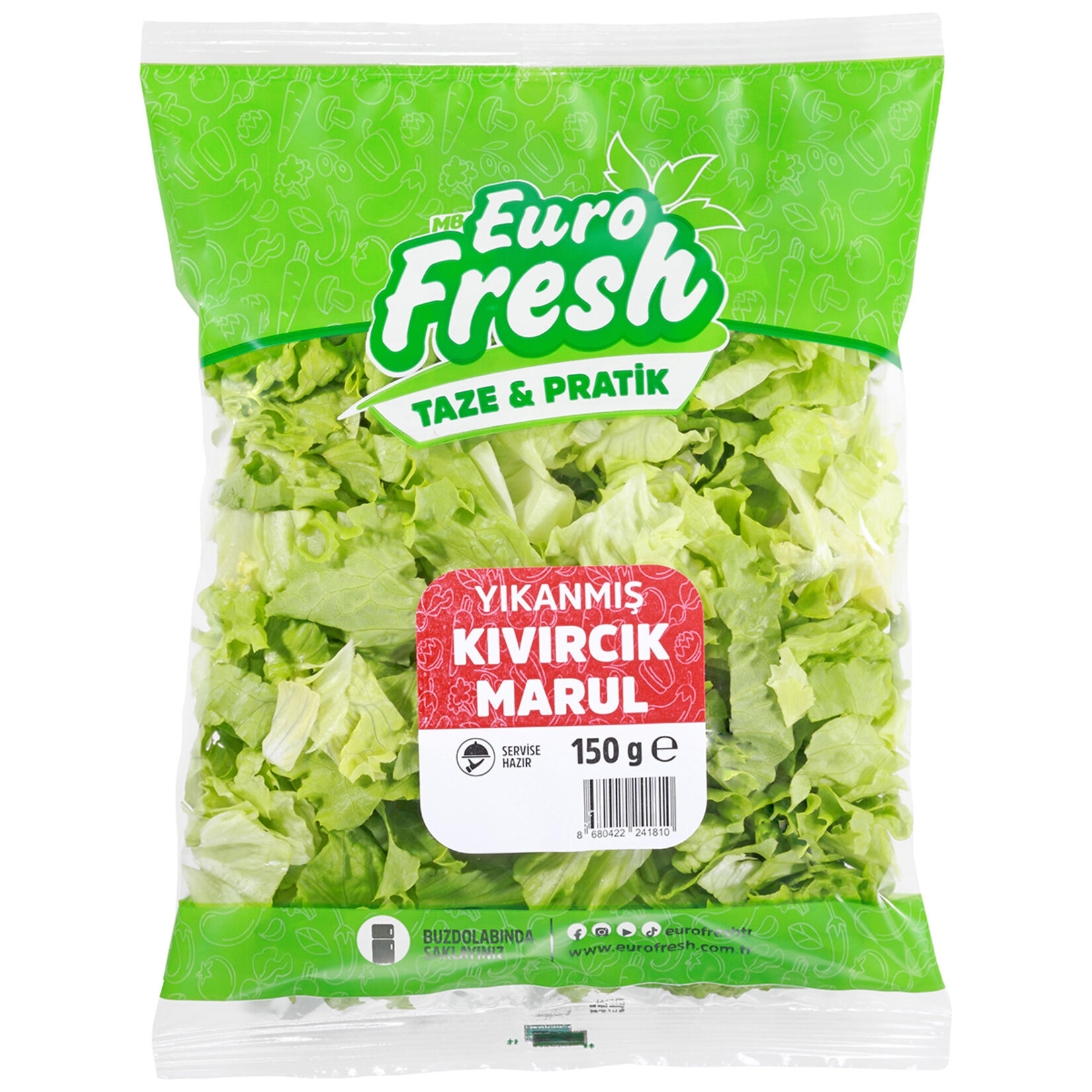 Eurofresh Yıkanmış Kıvırcık Marul 150 G