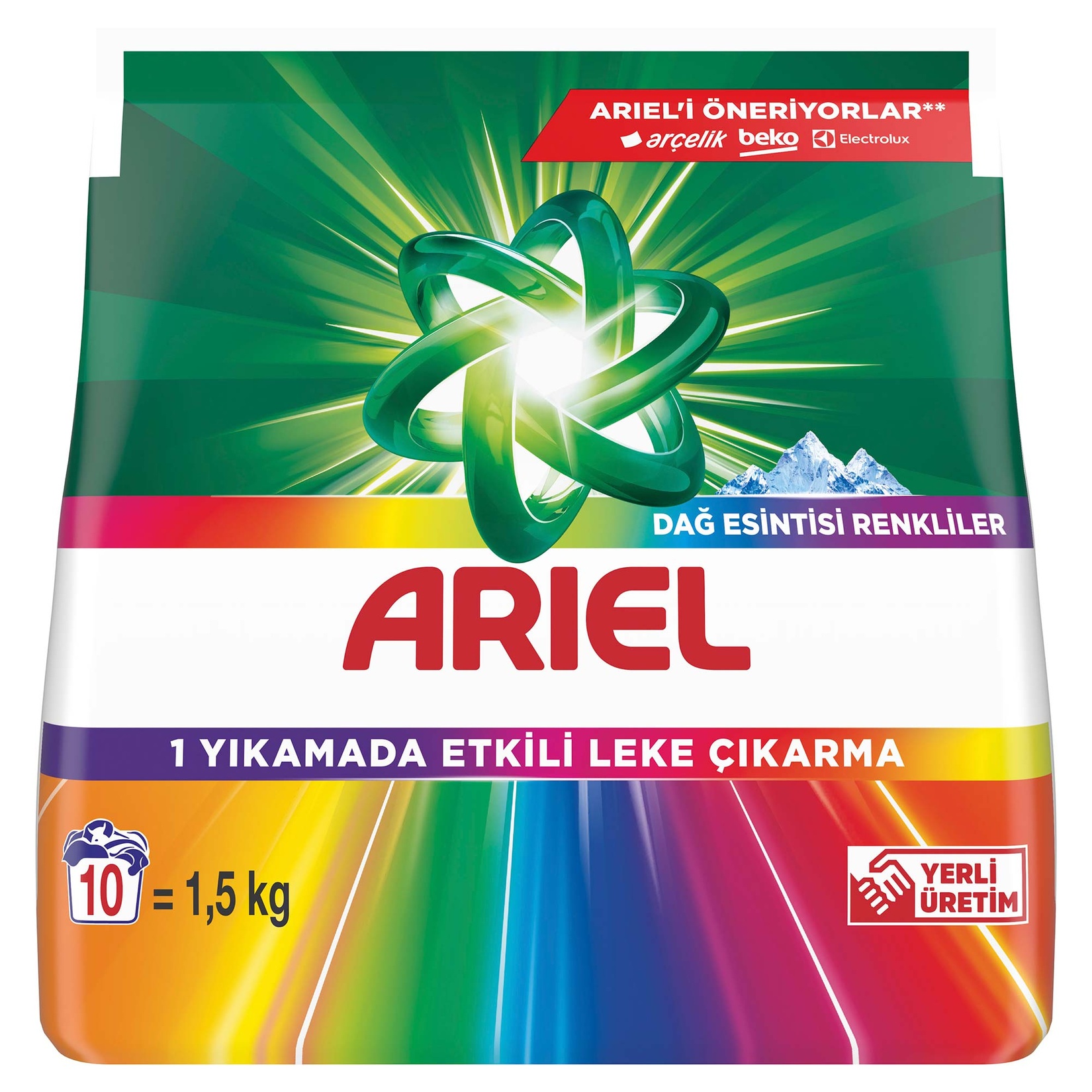 Ariel Dağ Esintisi Renklilere Özel 1,5 kg AquaPudra Toz Çamaşır Deterjanı