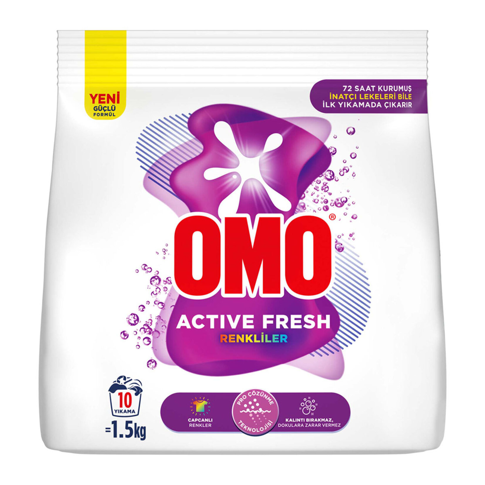 Omo Active Fresh Renkliler Toz Deterjanı 1.5 Kg 10 Yıkama
