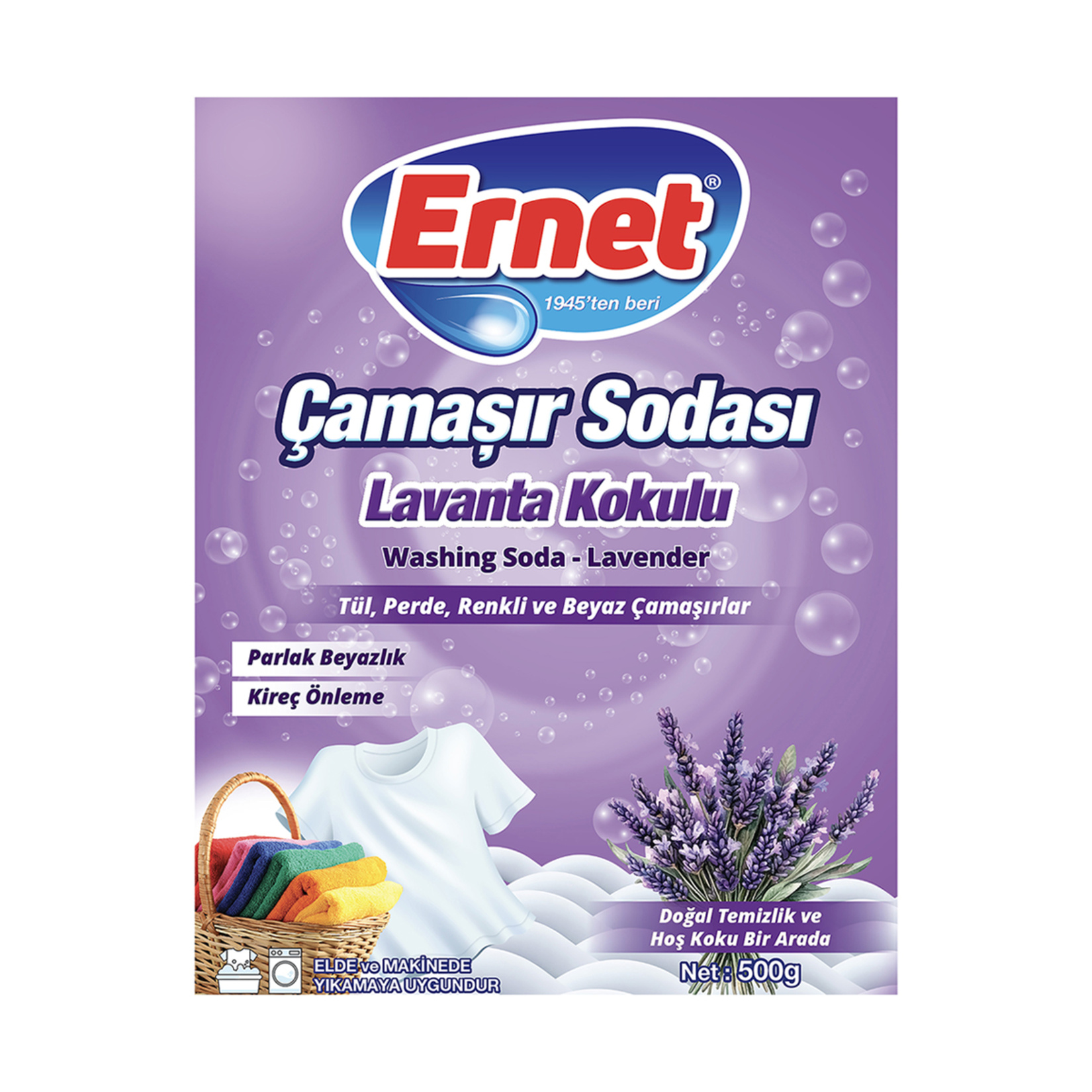 Ernet Çamaşır Sodası Lavanta Kokulu 500 G