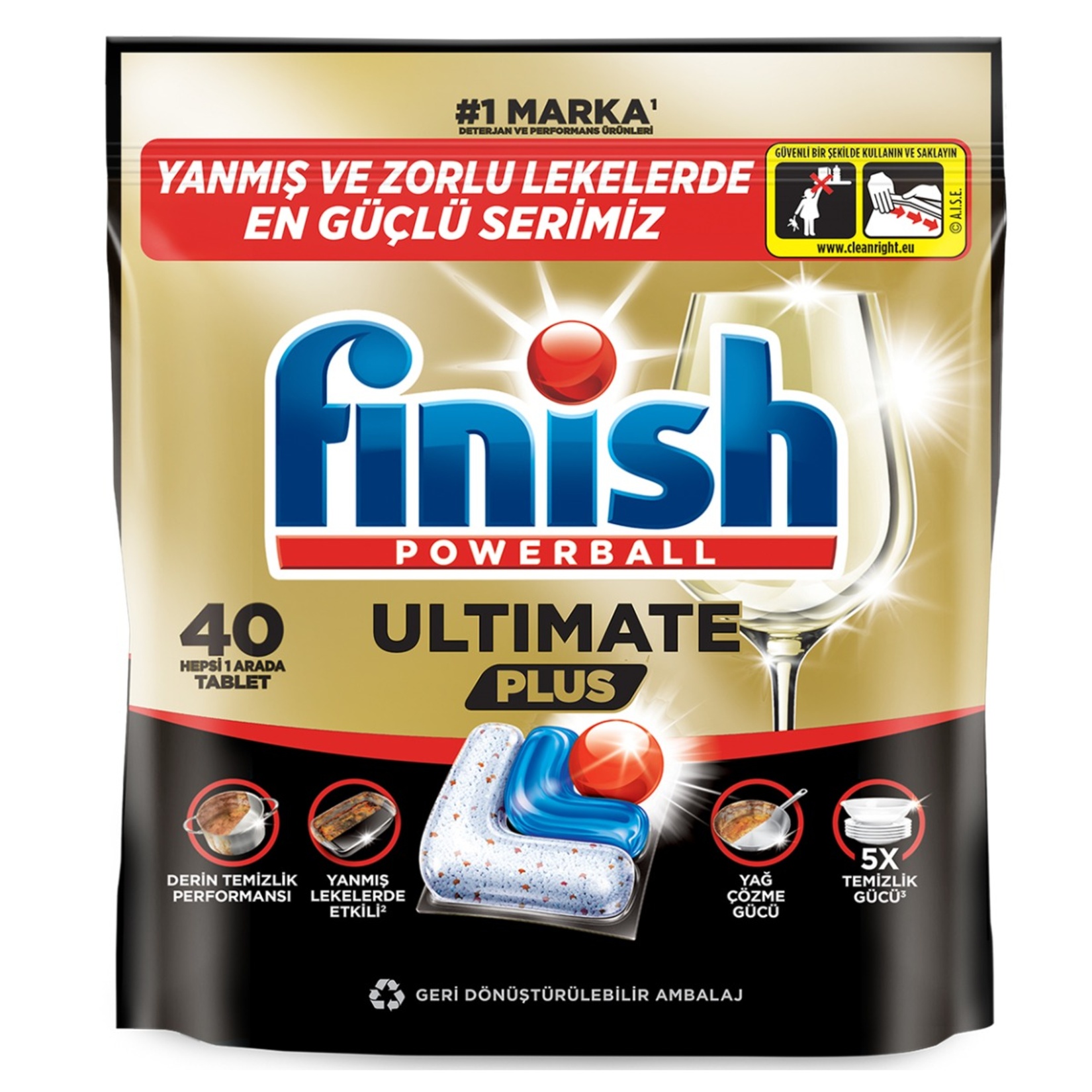 Finish Ultimate Plus Hepsi 1 Arada 40 Tablet 488 G