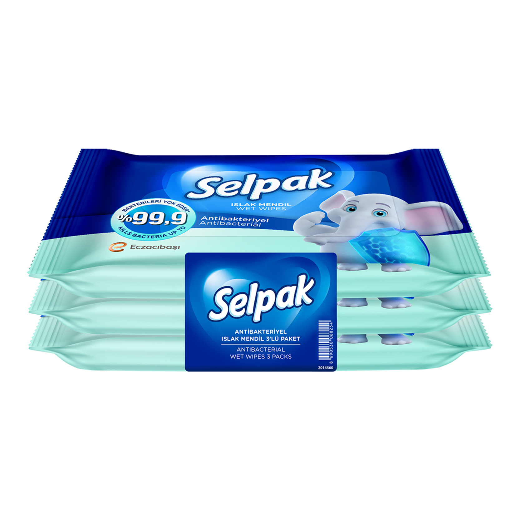 Selpak Antibakteriyel Islak Cep Mendili 3 x 15'li