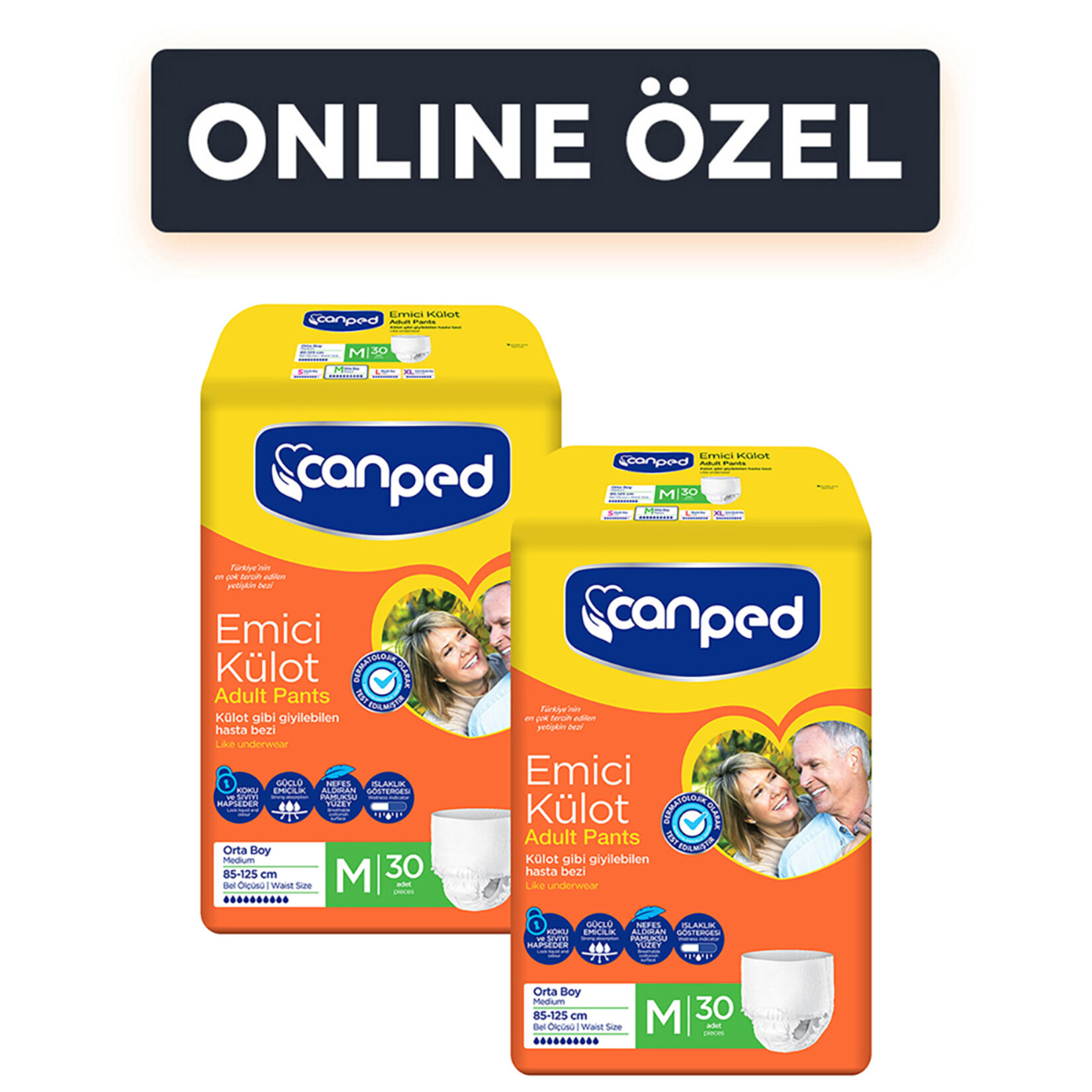 Canped Emici Külot Orta Online Paket 60'lı