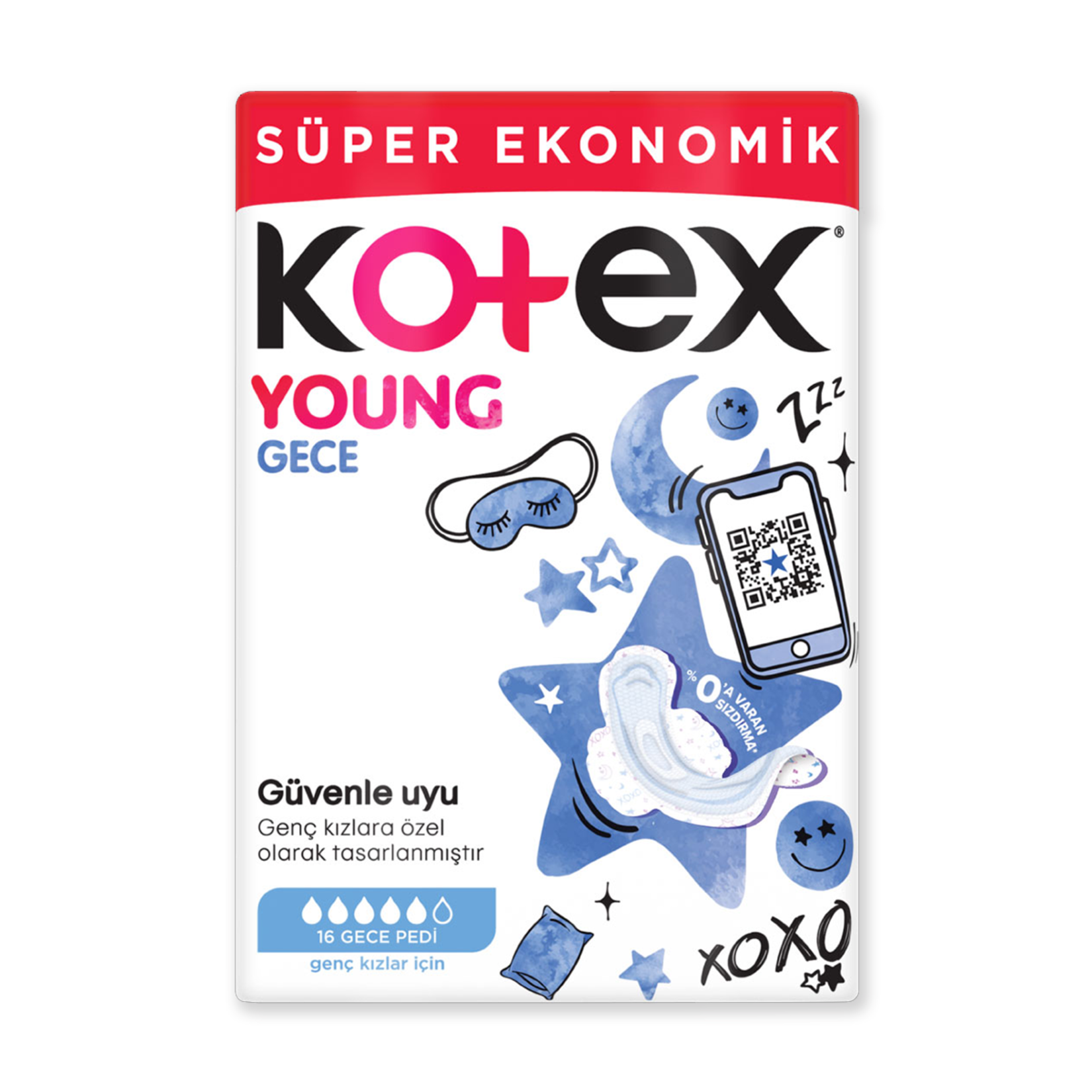 Kotex Young Ultra Süper Ekonomik Paket Gece 16'lı