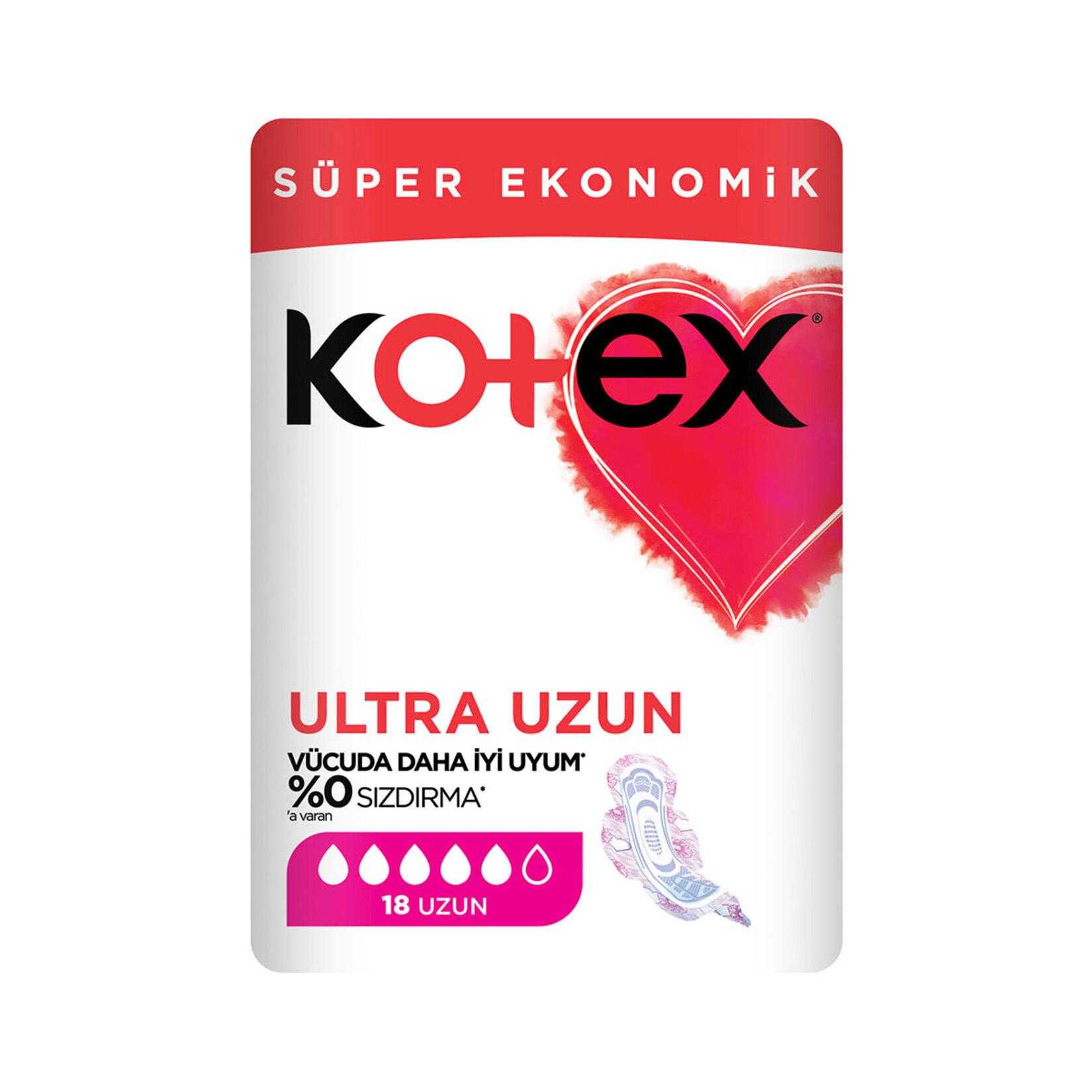 Kotex Ultra Süper Ekonomik Paket Uzun 18'li