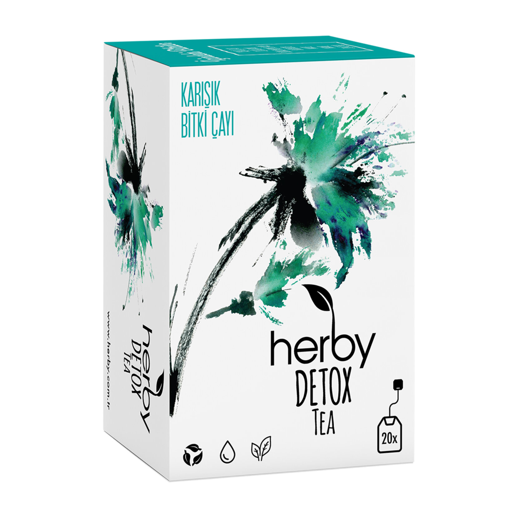 Herby Detox Tea Diyete Destek Detoks Bitki Çayı 20'li