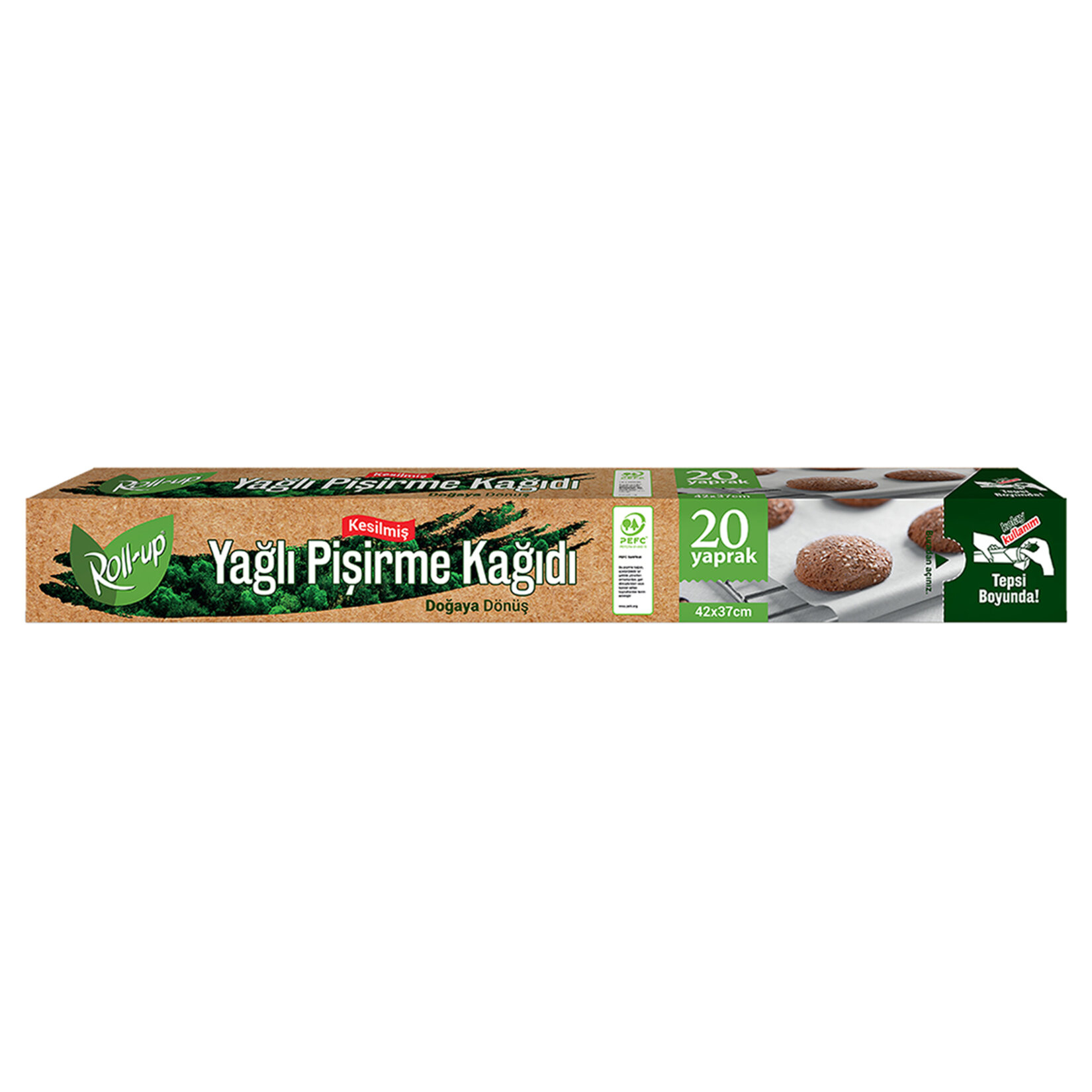 Roll-Up Doğaya Dönüş (Pefc) Yağlı Pişirme Kağıdı 20'li