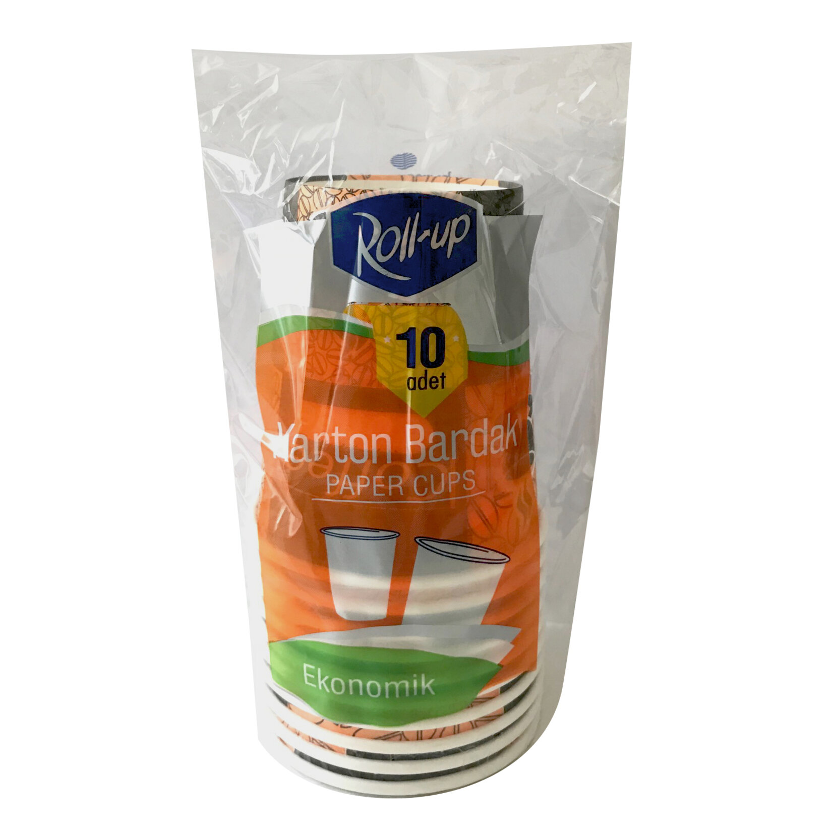 Roll-up Karton Kahve Bardağı 8 Oz 10'lu